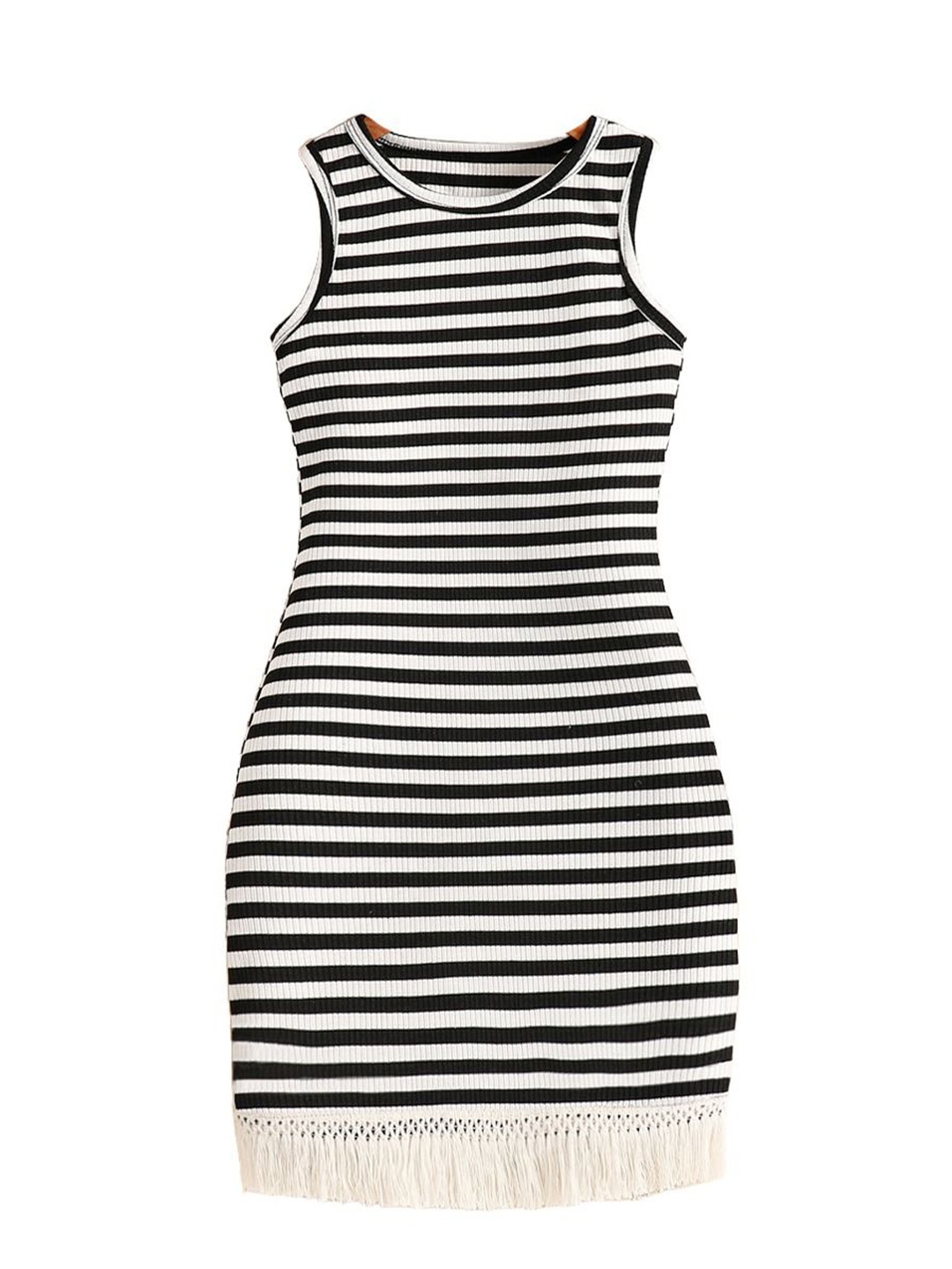 

StyleCast x Revolte Girls Striped Bodycon Dress, Black