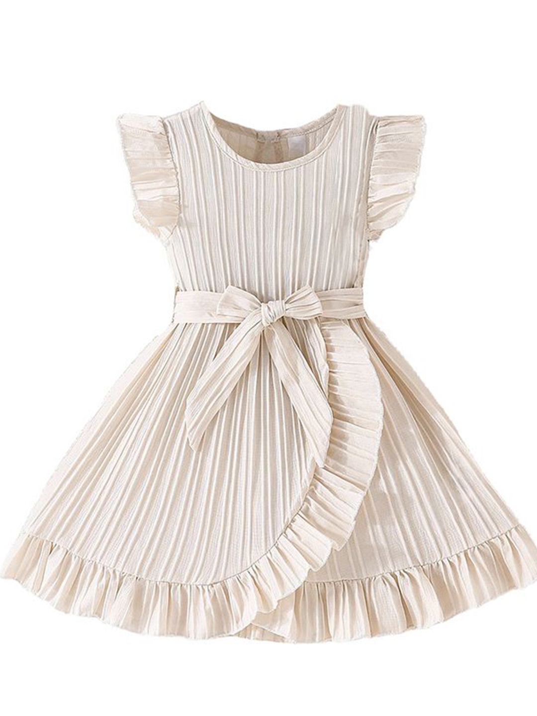

StyleCast x Revolte Girls Striped Chiffon Fit & Flare Dress, Beige