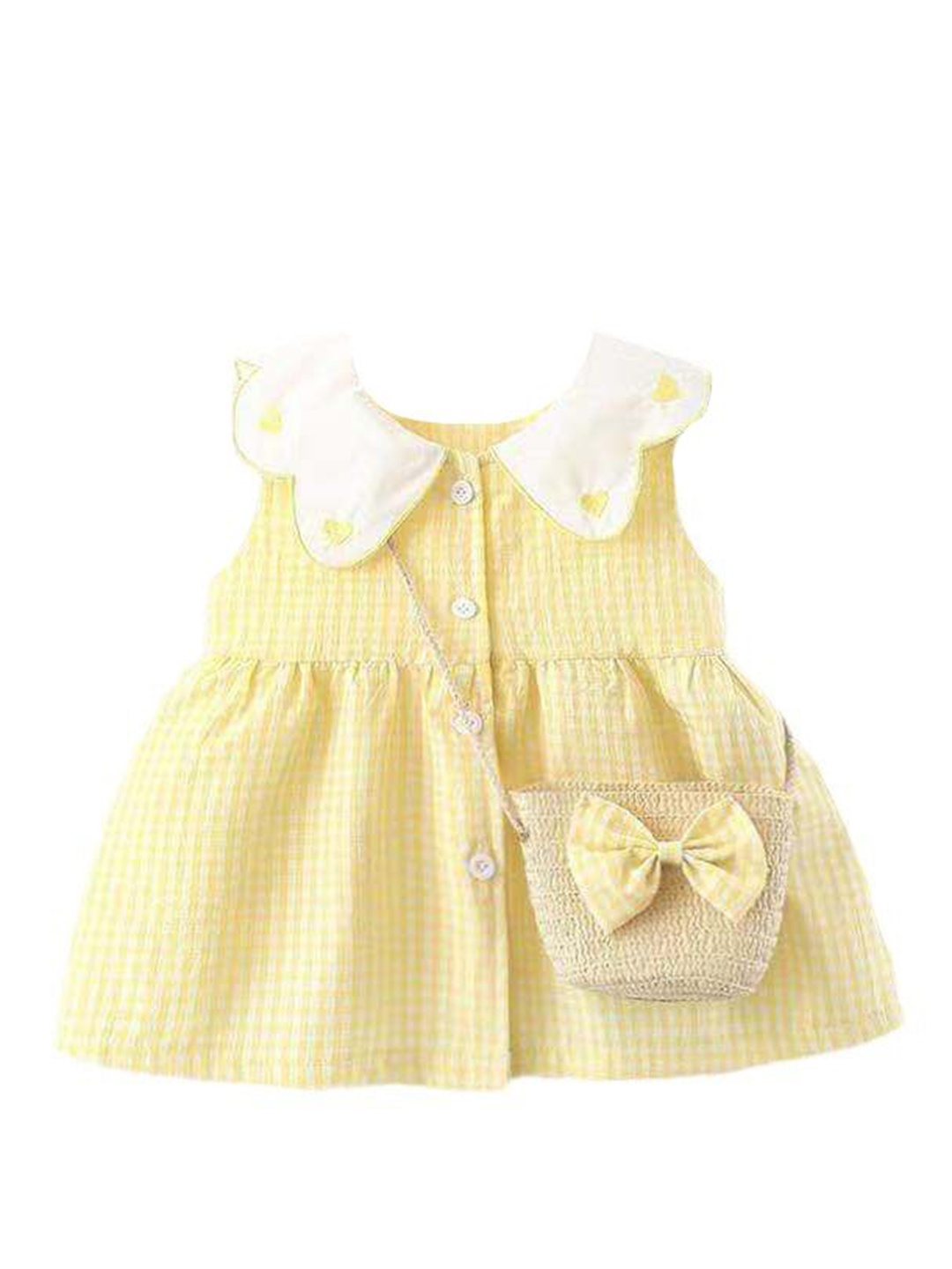 

StyleCast x Revolte Girls Checked Georgette Fit & Flare Dress, Yellow