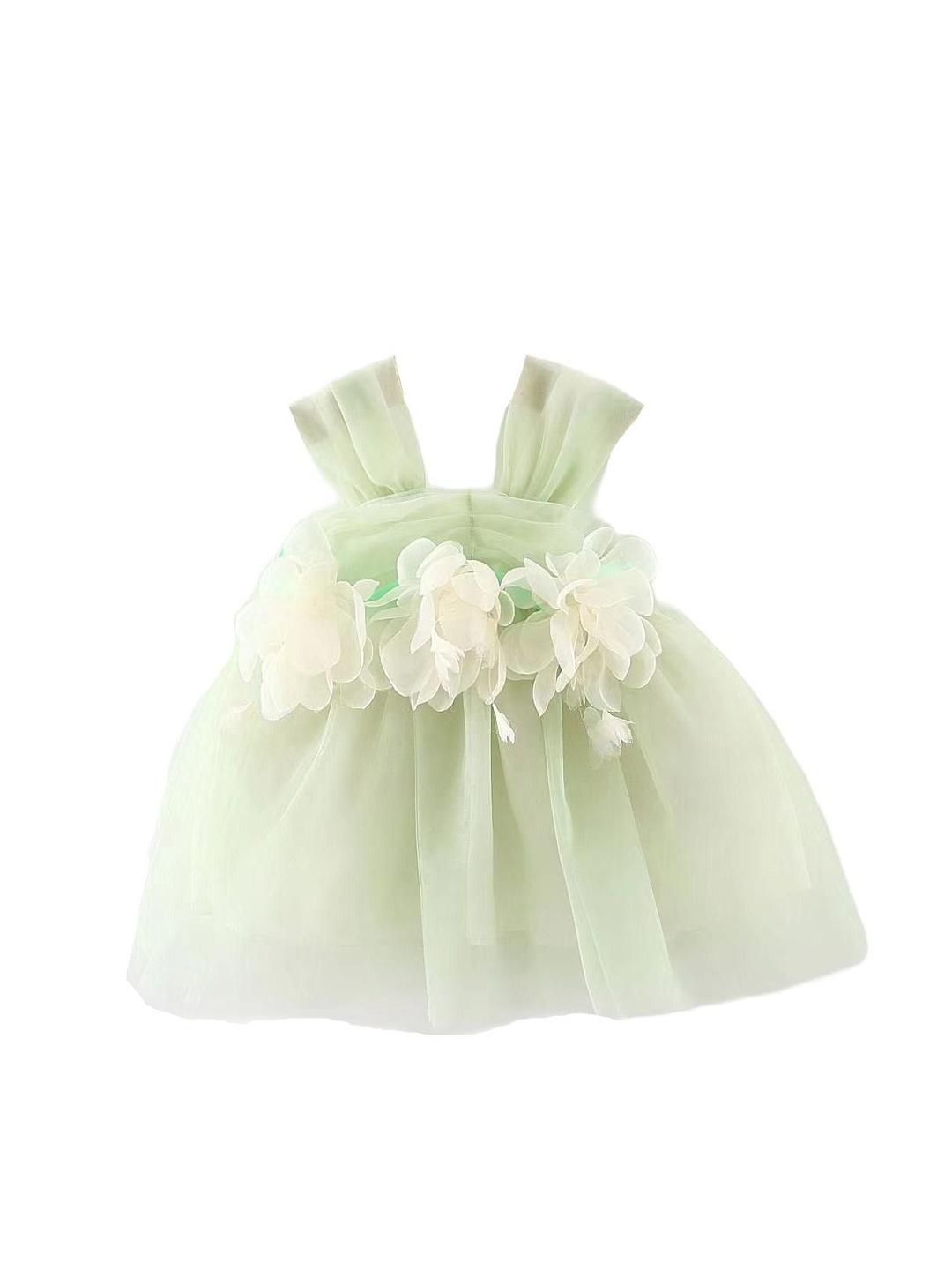 

StyleCast x Revolte Girls Applique Detail Georgette Fit & Flare Dress, Green