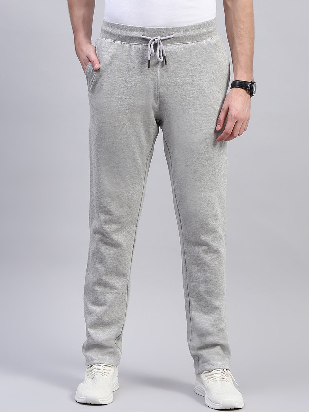 

Monte Carlo Men Mid-Rise Track Pants, Grey