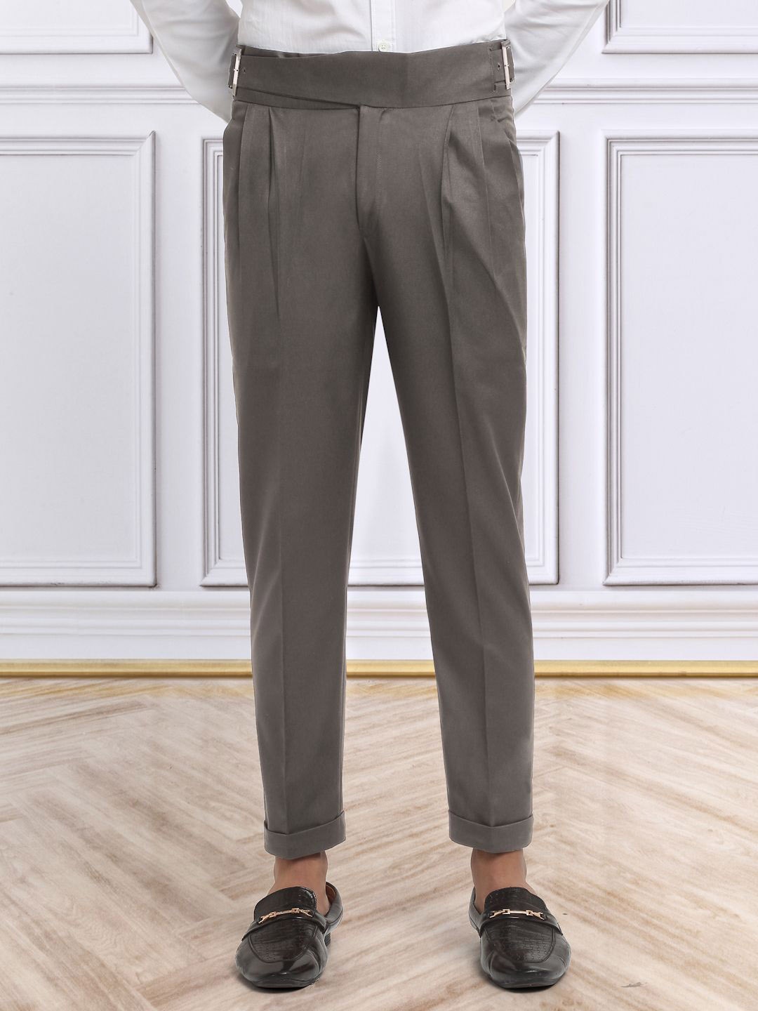 

KLOTTHE Men Italian Gurkha Pants, Brown