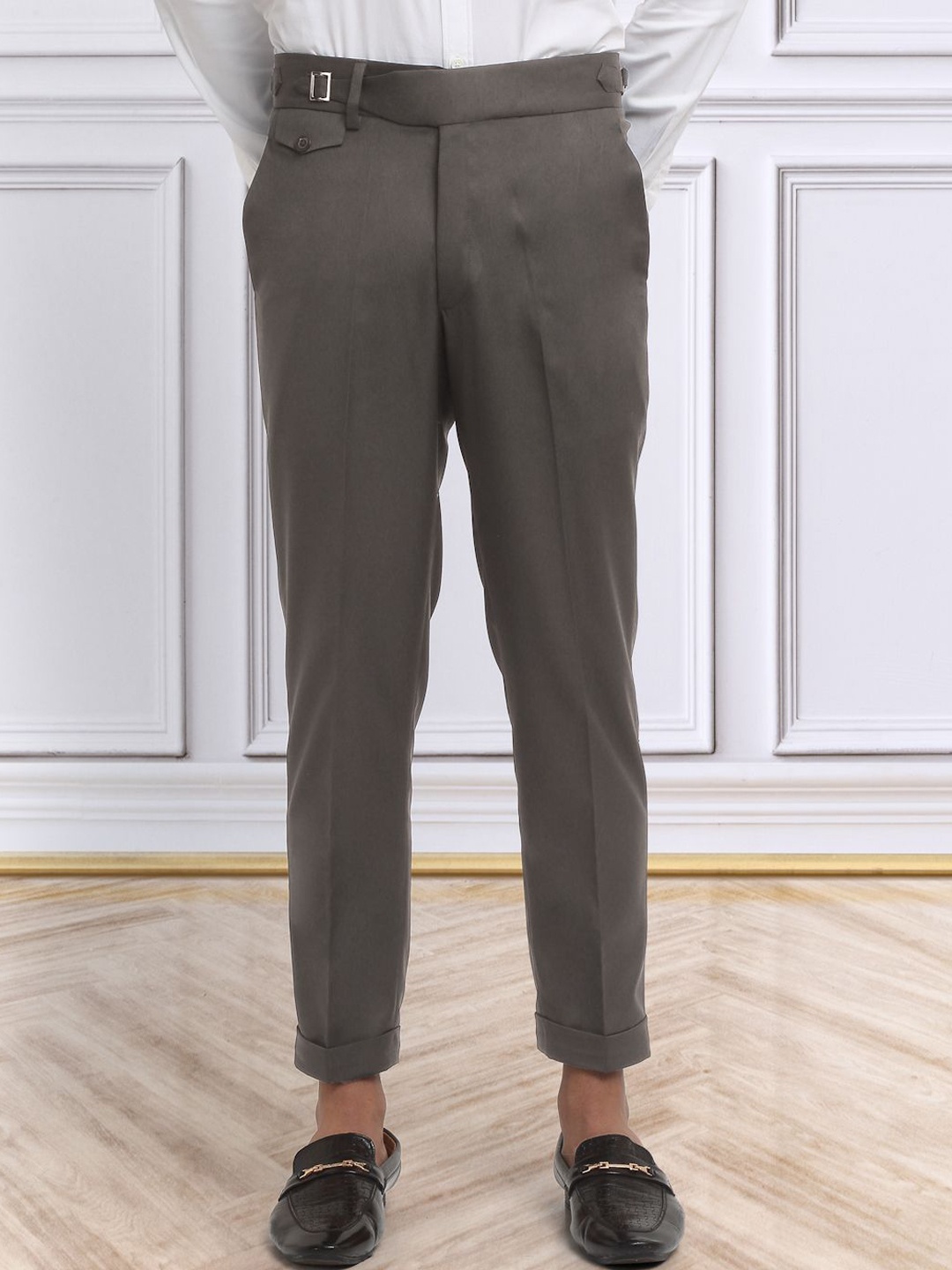

KLOTTHE Men Italian Gurkha Pants, Brown