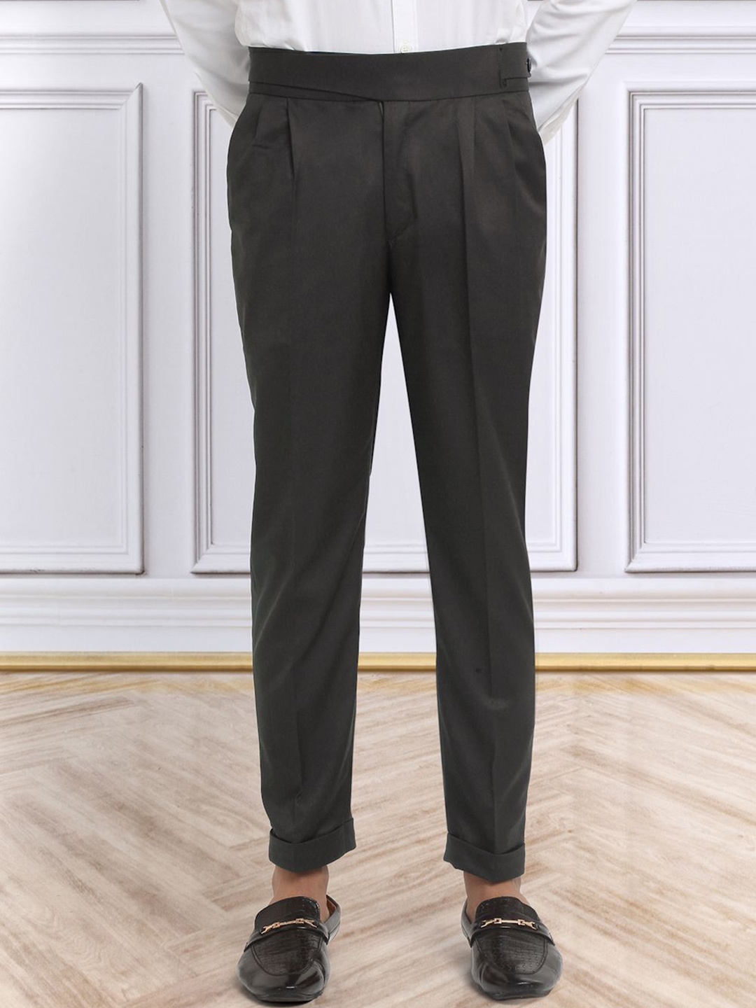 

KLOTTHE Men Italian Gurkha Pants, Brown