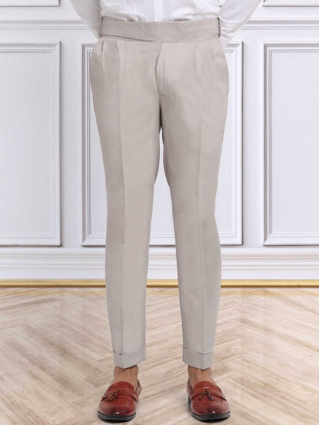 

KLOTTHE Men Italian Gurkha Pants, Beige