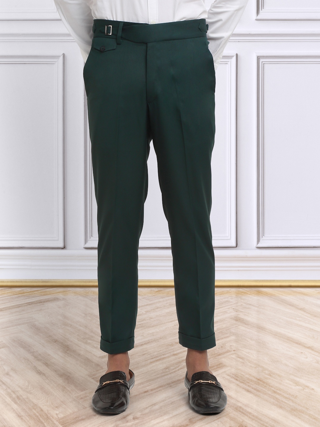 

KLOTTHE Men Italian Gurkha Pants, Green