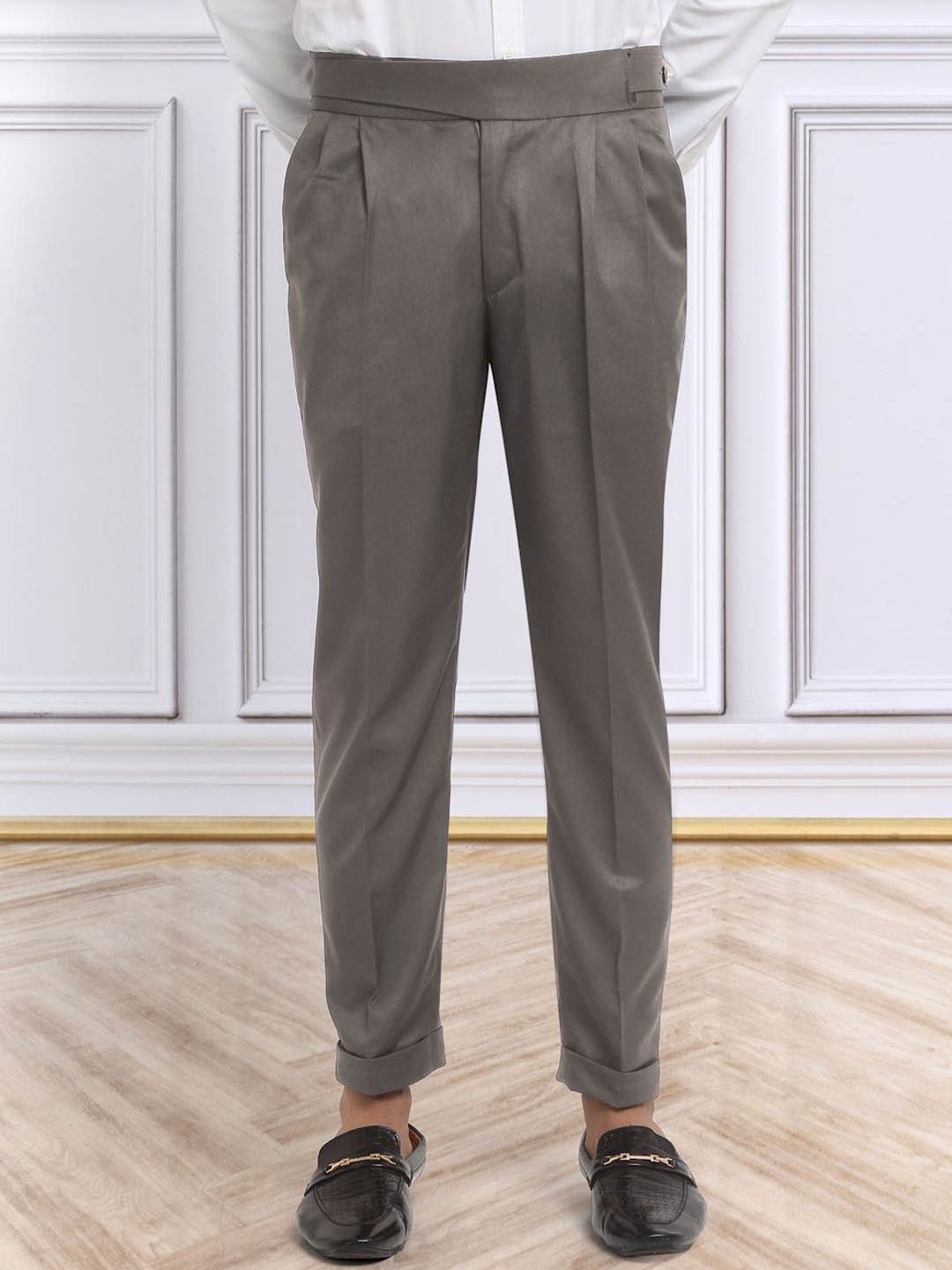 

KLOTTHE Men Italian Gurkha Pants, Brown