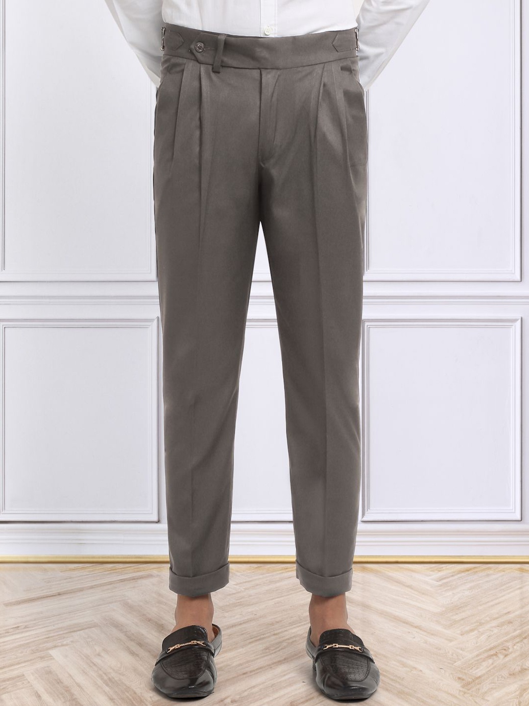 

KLOTTHE Men Italian Gurkha Pants, Brown