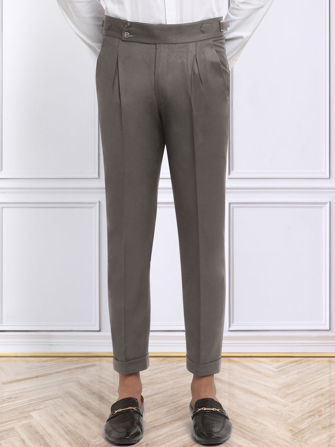 

KLOTTHE Men Italian Gurkha Pants, Brown