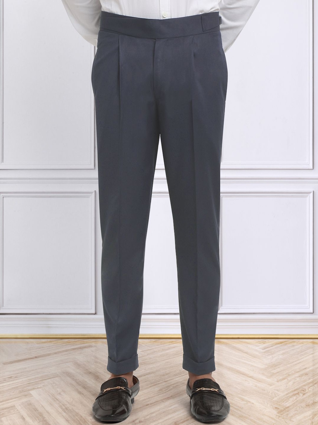 

KLOTTHE Men Italian Gurkha Pants, Blue