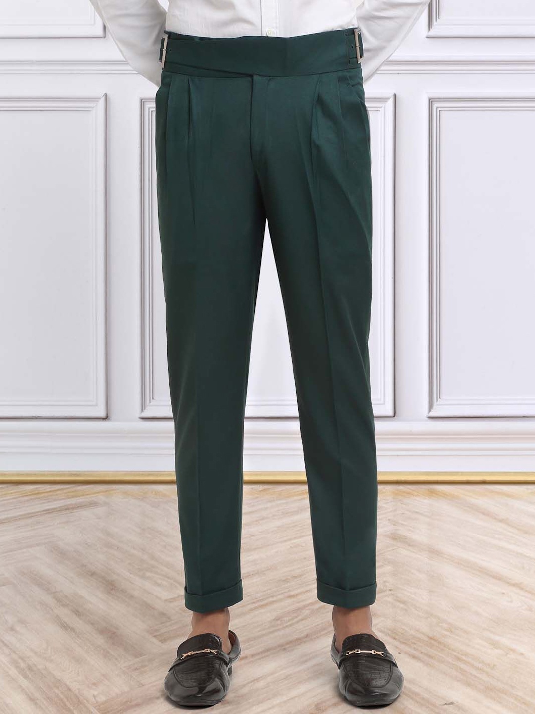 

KLOTTHE Men Italian Gurkha Pants, Green