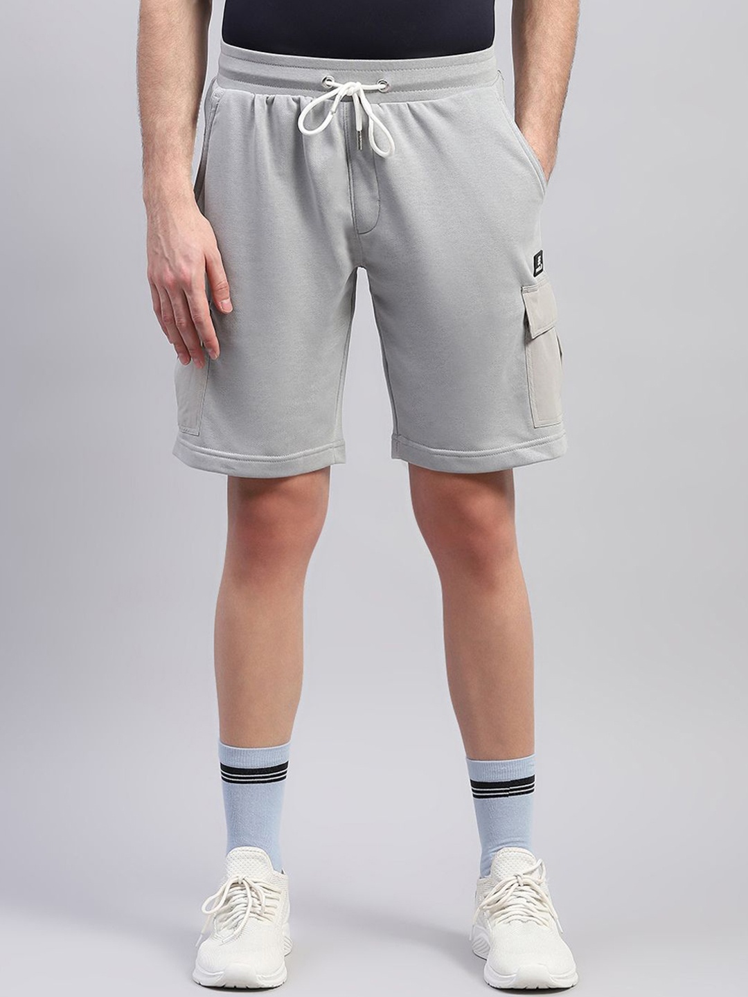 rock.it Men Mid-Rise Sports Short, Grey