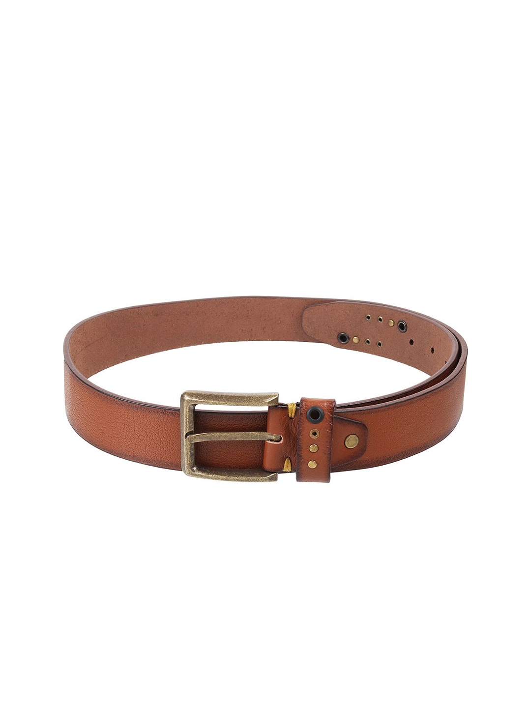 

Mochi Women Solid Leather Belt, Tan