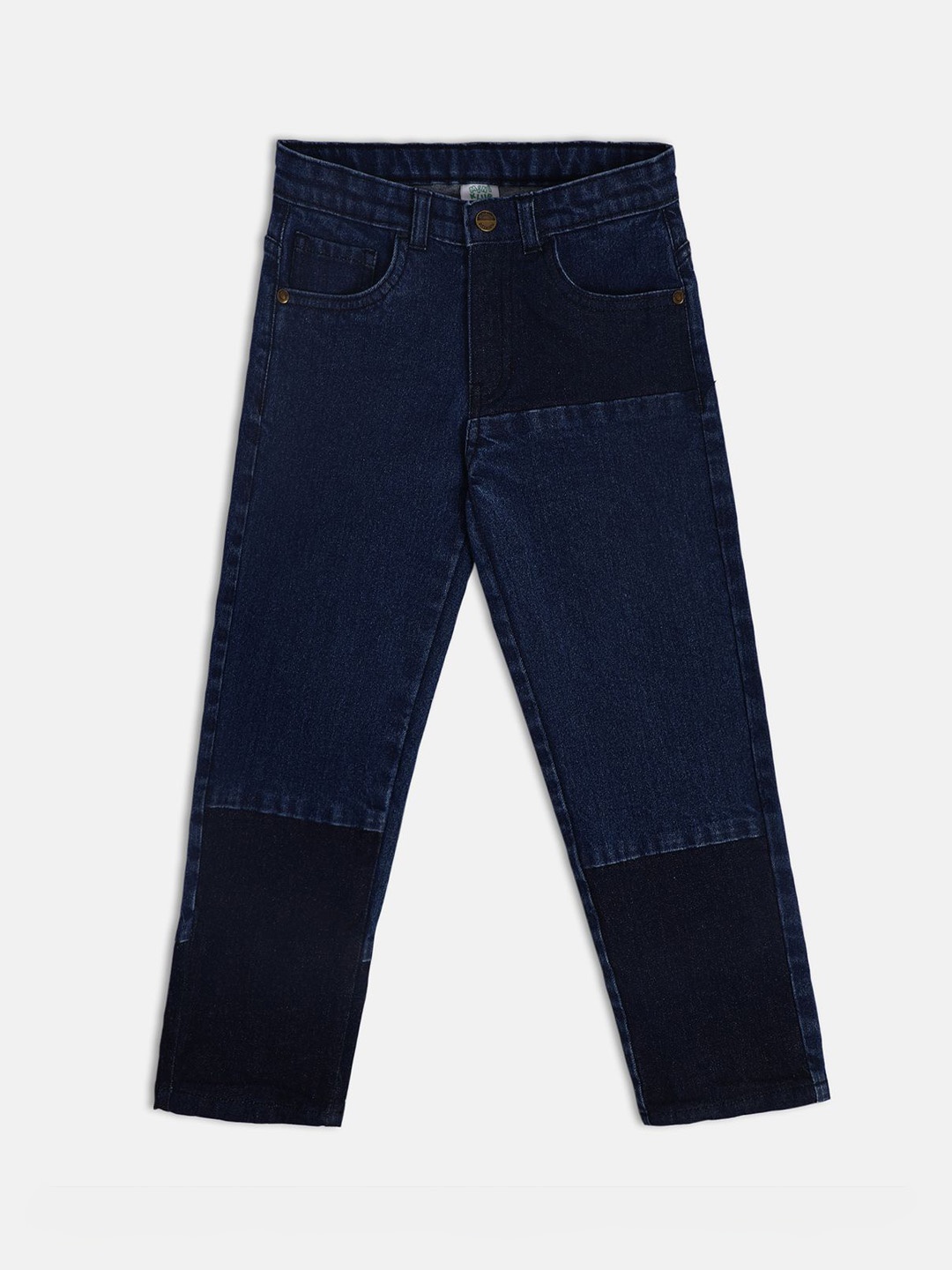 

MINI KLUB Boys Slash Knee Slim Fit Mid-Rise Jeans, Blue