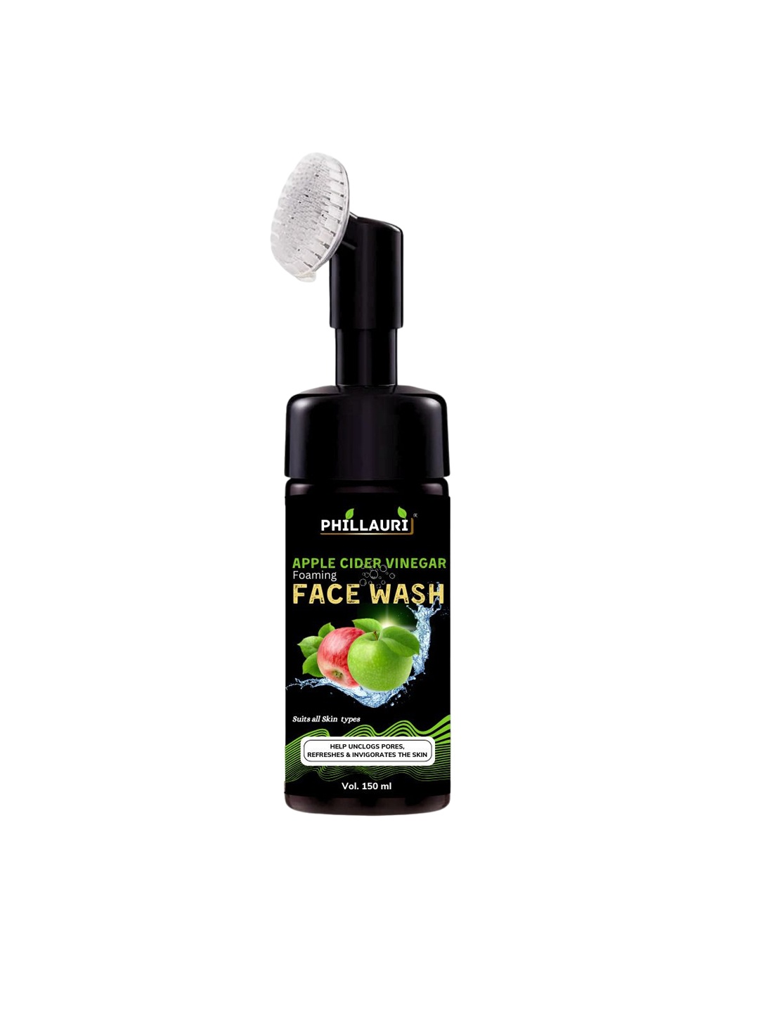 

Phillauri Apple Cider Vinegar Foaming Face Wash for Unclogging Pores - 150 ml, Black