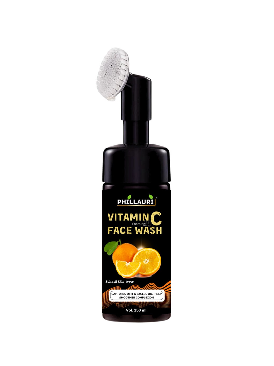 

Phillauri Vitamin C Foaming Face Wash for Dirt & Excess Oil - 150 ml, Black