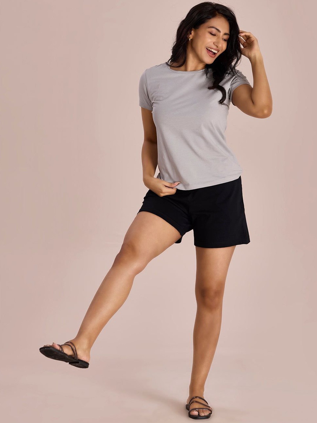 

Go Colors Women Relaxed Fit Shorts, Black