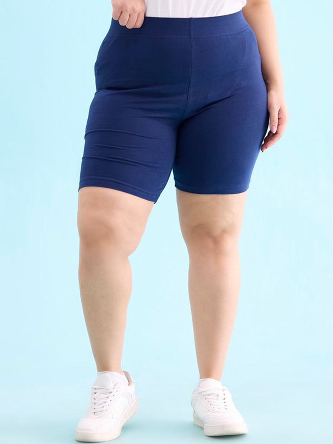 

Go Colors Women Slim Fit Cycling Shorts, Navy blue