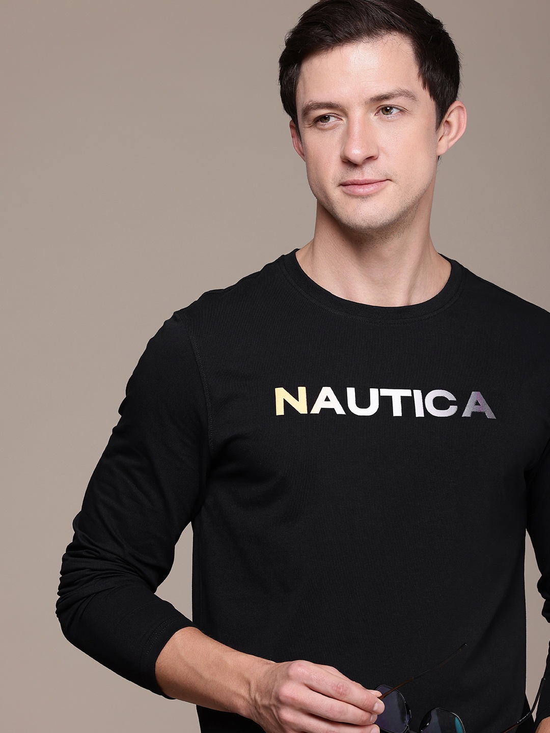 

Nautica Brand Logo Printed T-shirt, Black