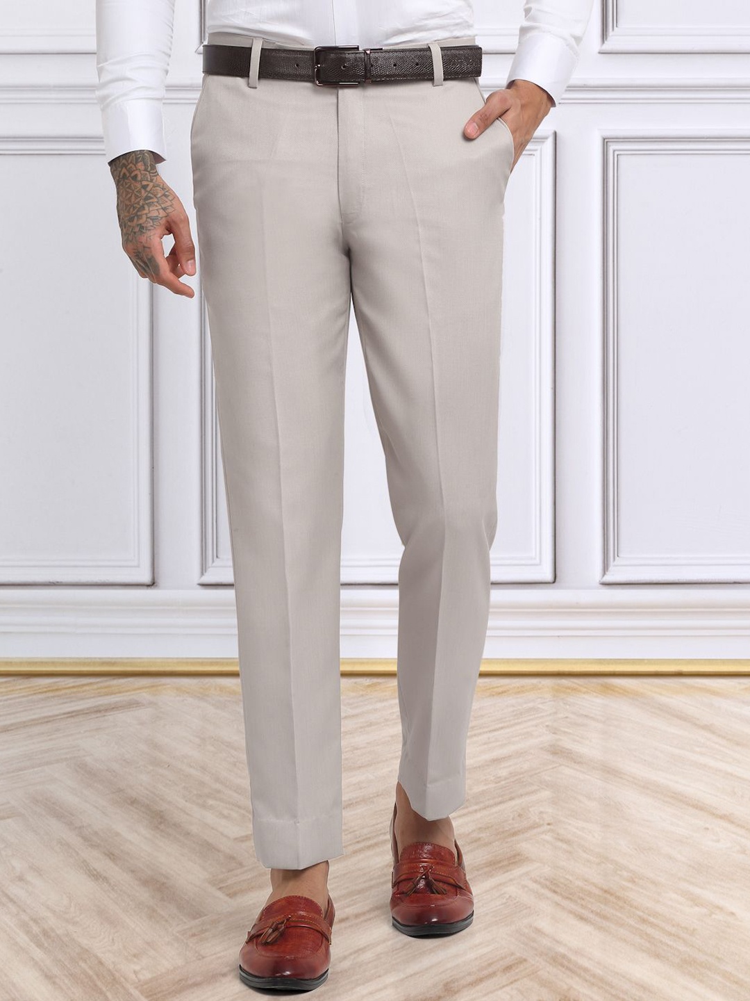 

KLOTTHE Men Italian Gurkha Pants, Beige