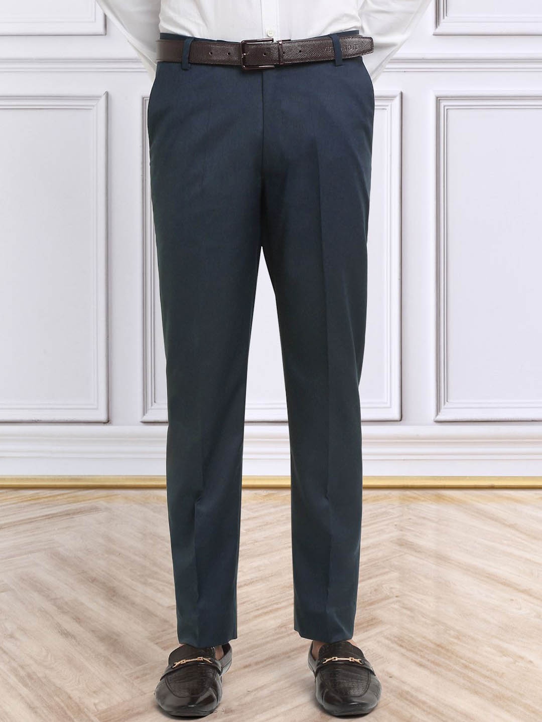 

KLOTTHE Men Italian Gurkha Pants, Navy blue