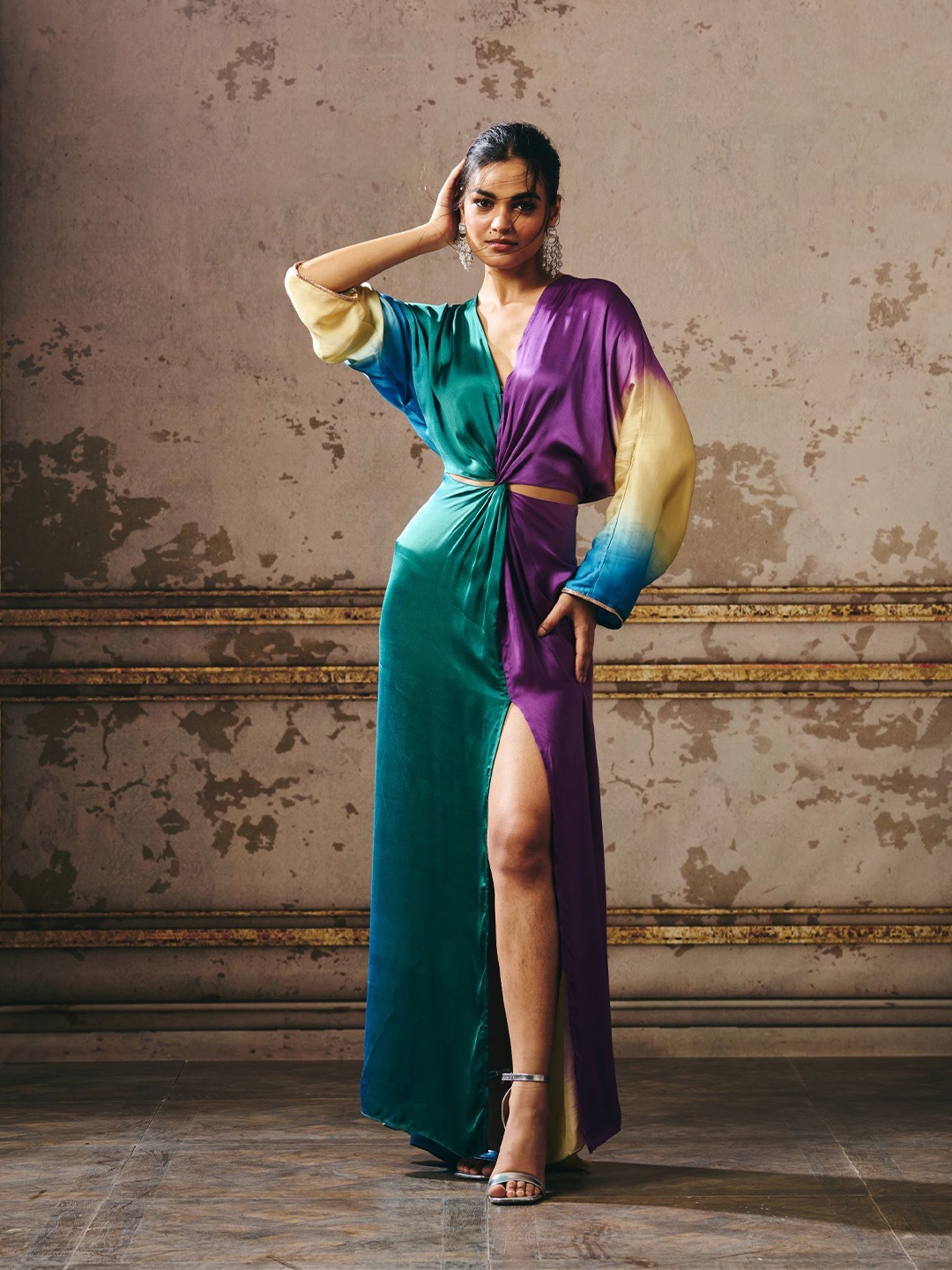 

Masumi Mewawalla Satin A-Line Dress, Violet