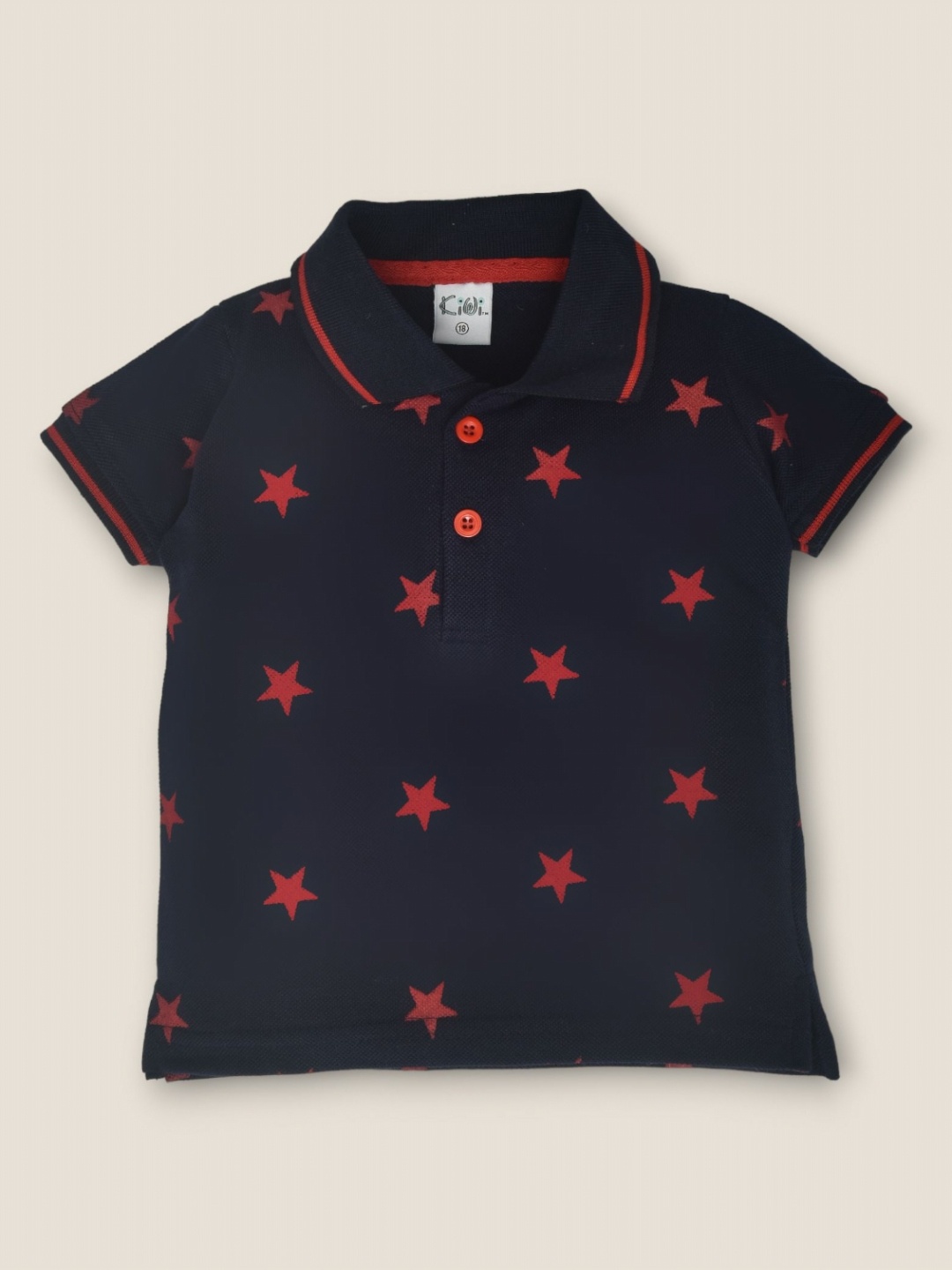 

BAESD Boys Conversational Printed Polo Collar T-shirt, Navy blue