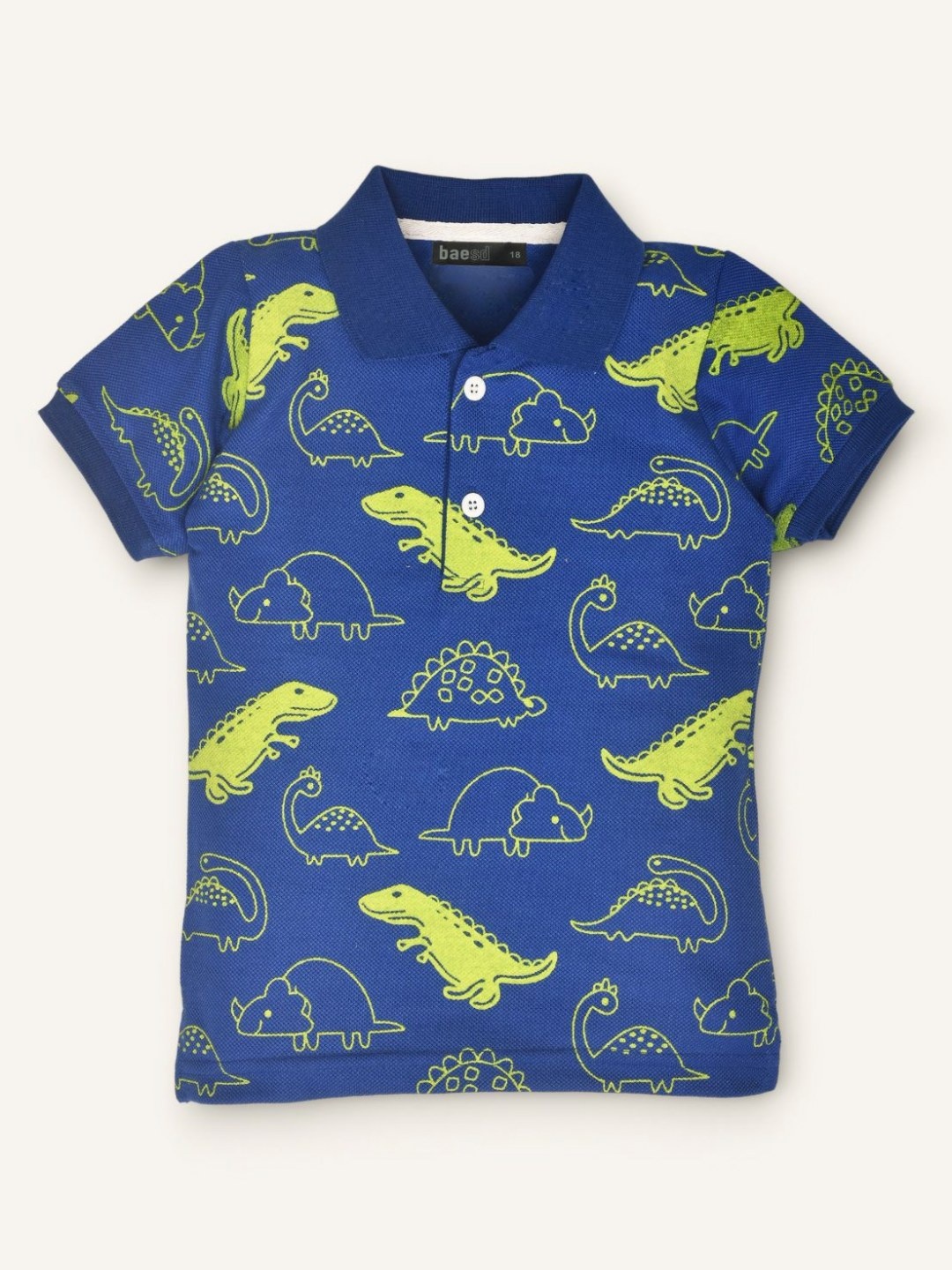 

BAESD Boys Conversational Printed Polo Collar T-shirt, Blue