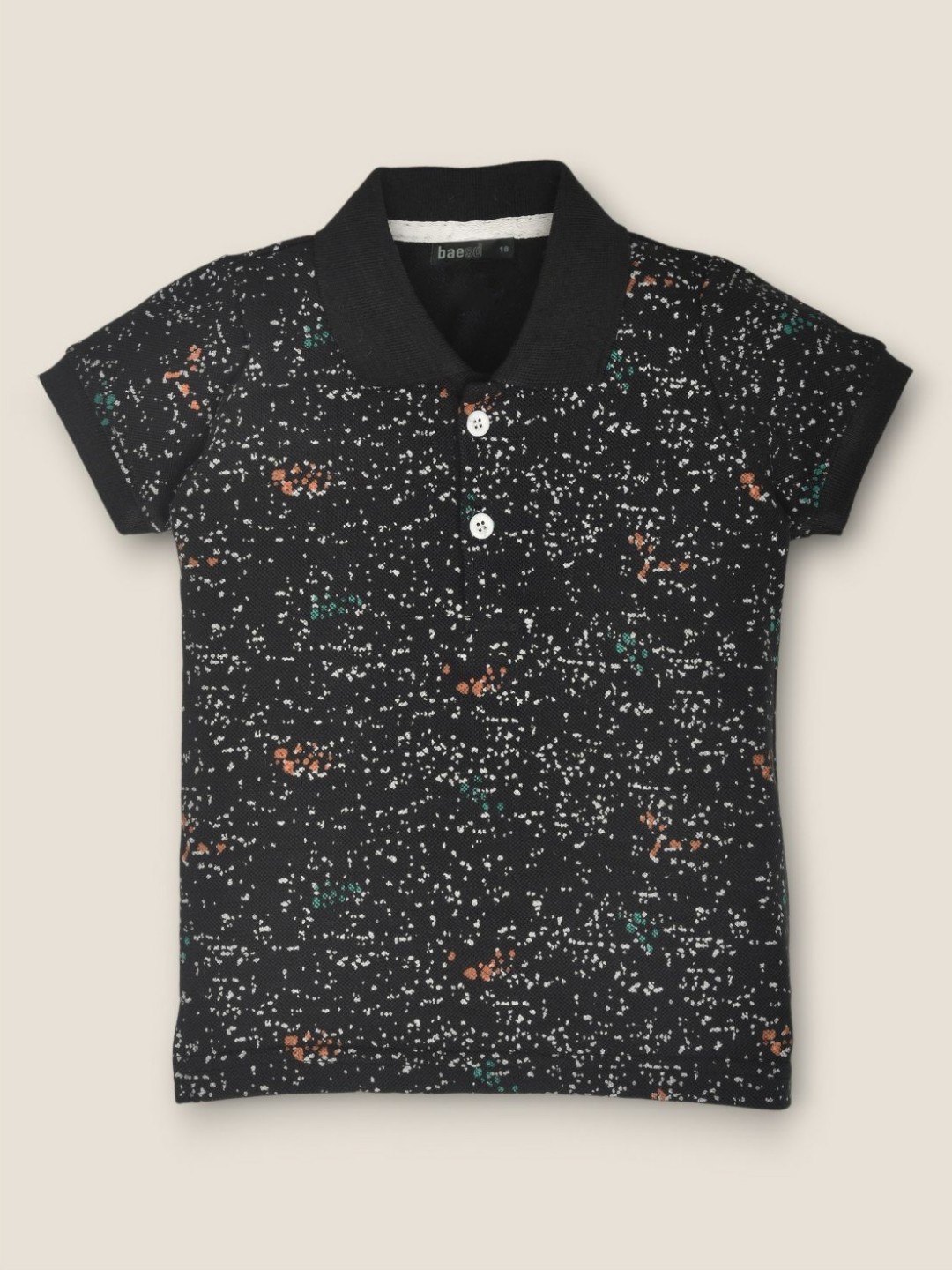 

BAESD Boys Micro or Ditsy Printed Polo Collar T-shirt, Grey