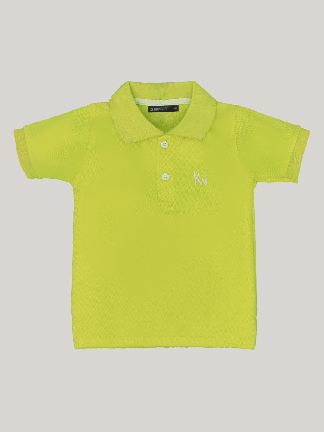 

BAESD Boys Solid Polo Collar T-shirt, Fluorescent green