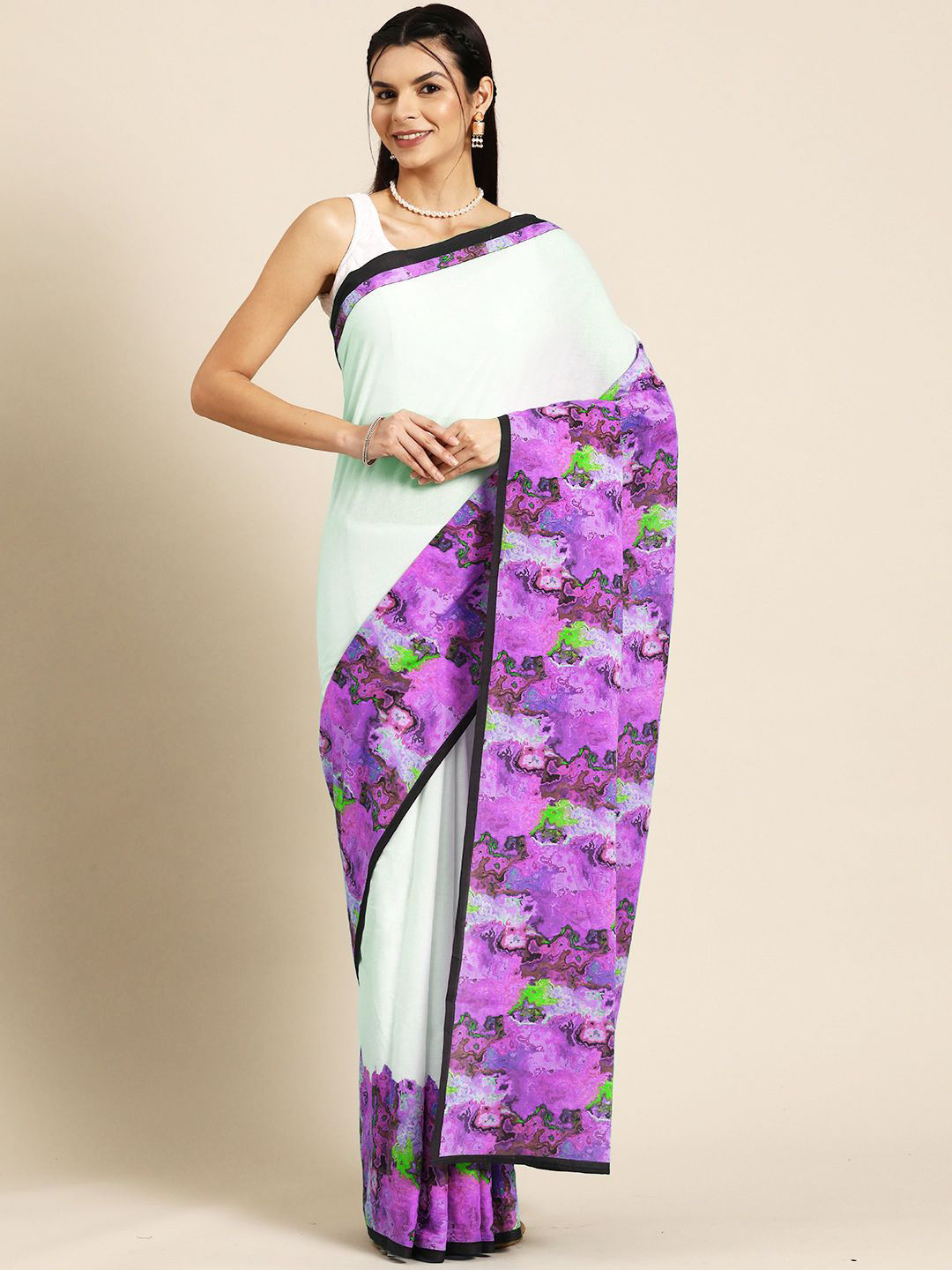 

BUTA BUTI Abstract Pure Cotton Saree, Pink
