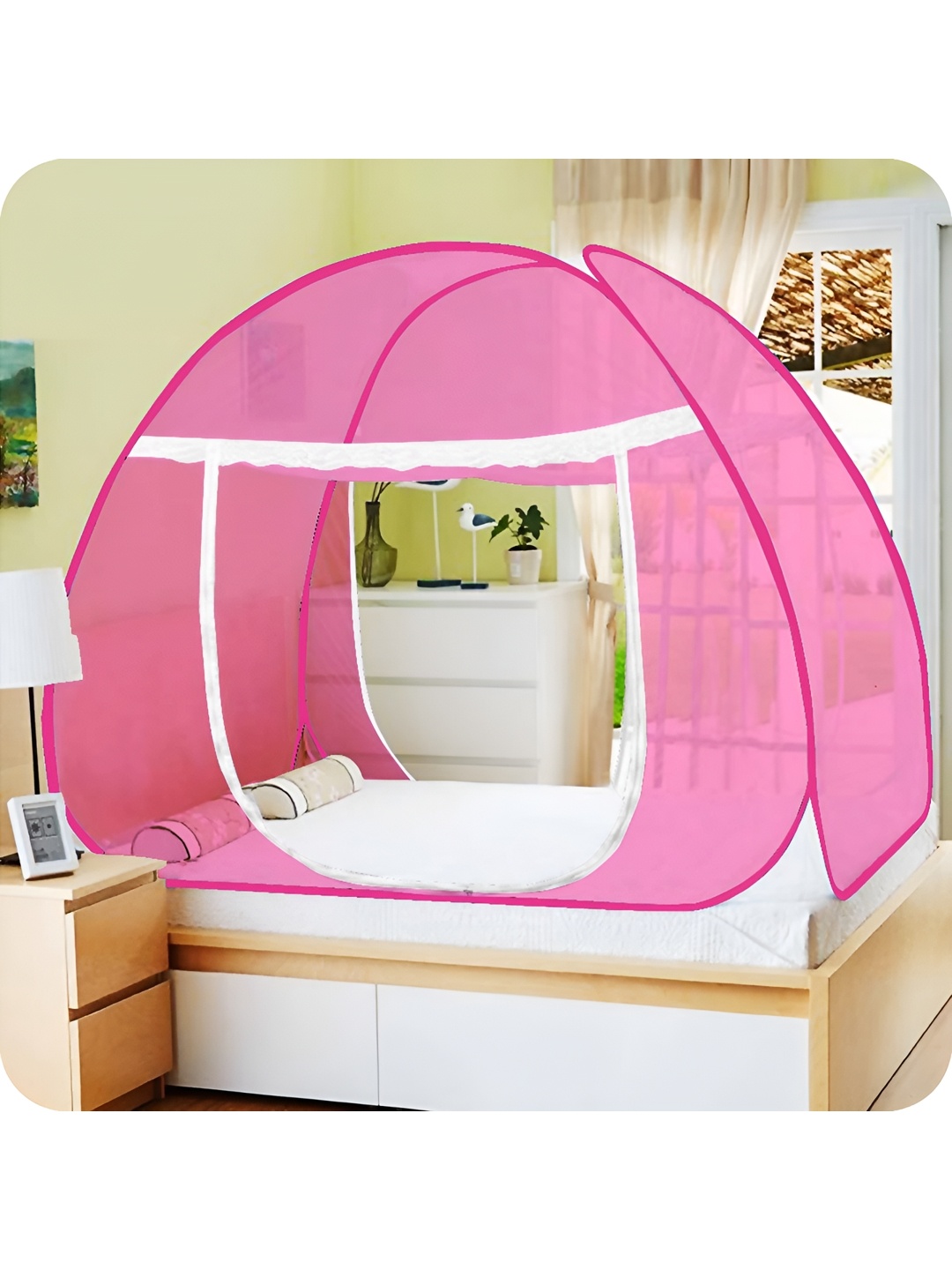 Aetrius Pink King Size Tent Mosquito Net