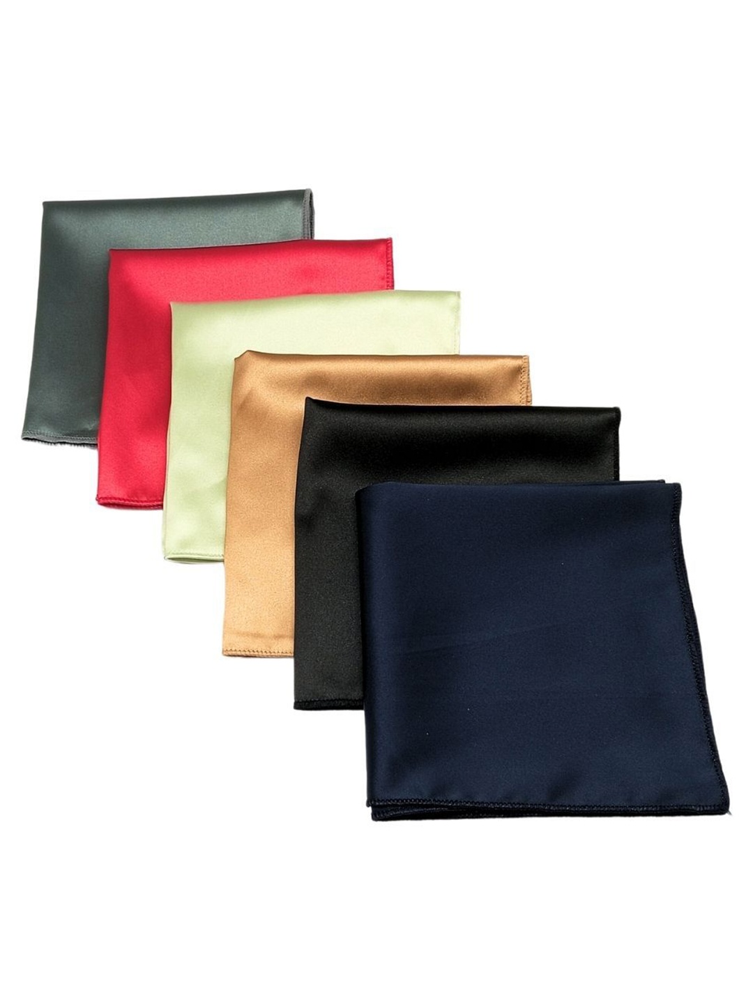 

The Tie Hub Pack Of 6 Pocket Sqaure, Beige