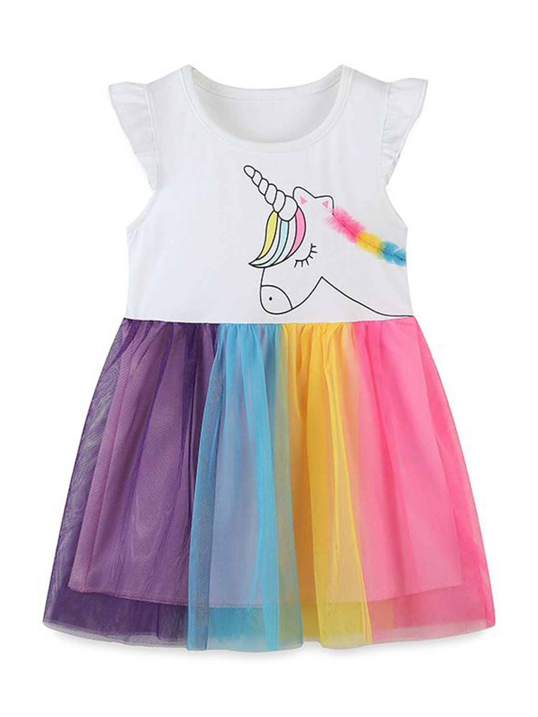 

StyleCast Girls Printed Cotton Fit & Flare Dress, Multi