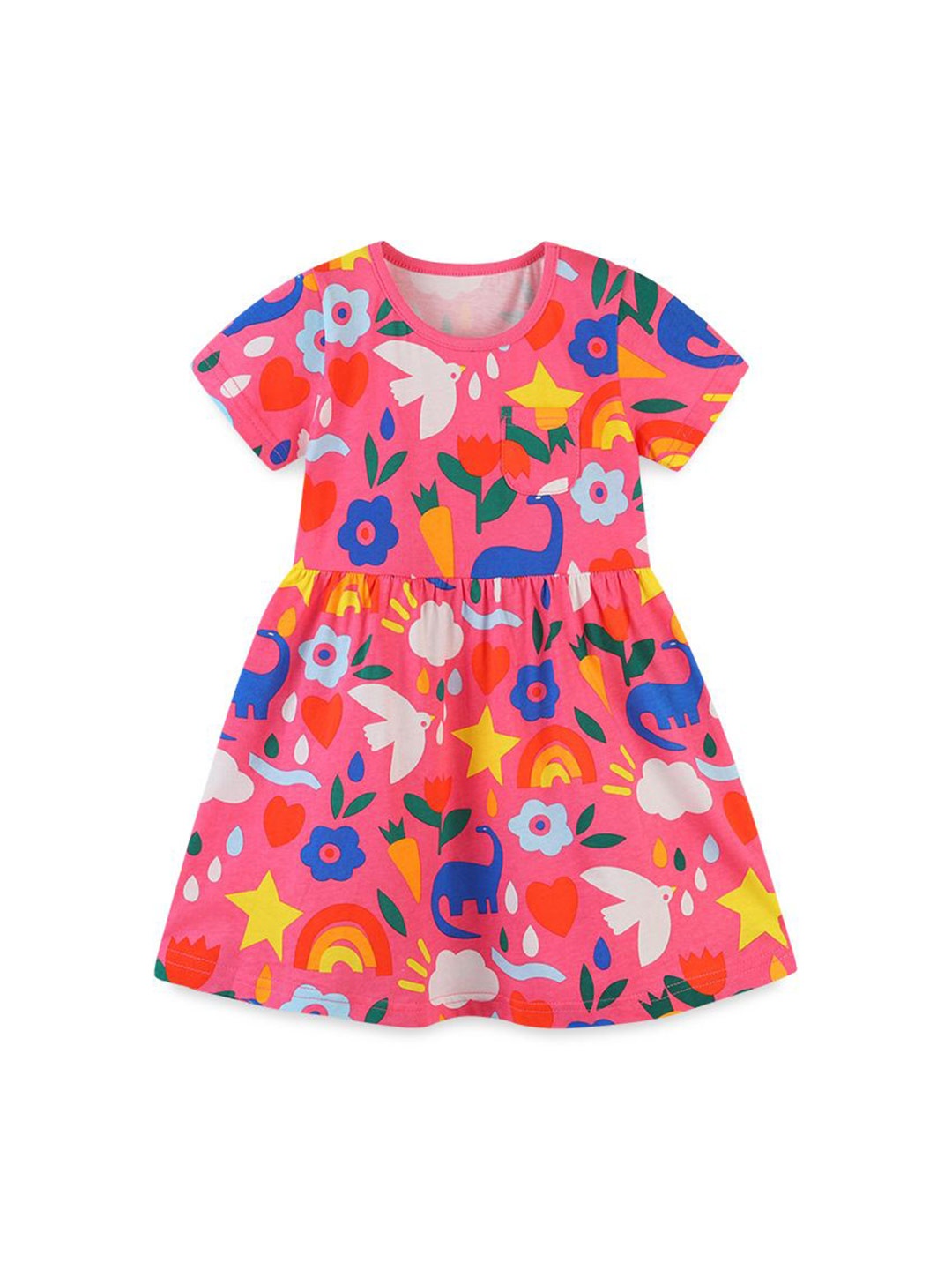 

StyleCast Printed Fit & Flare Dress, Pink