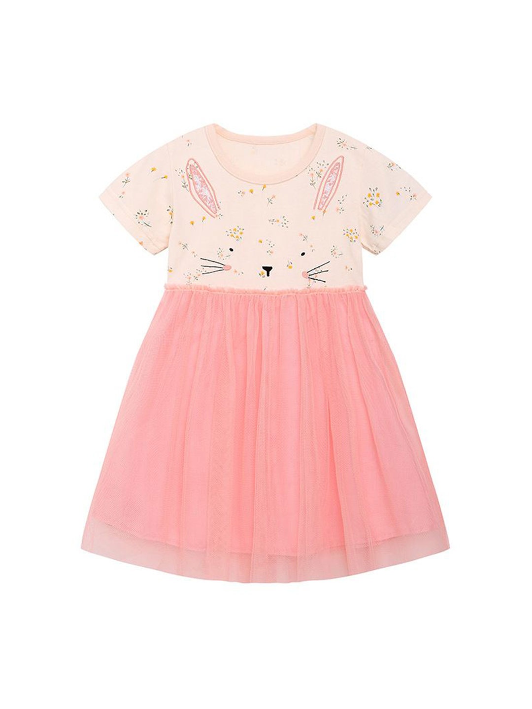 

StyleCast Girls Printed Cotton Fit & Flare Dress, Pink
