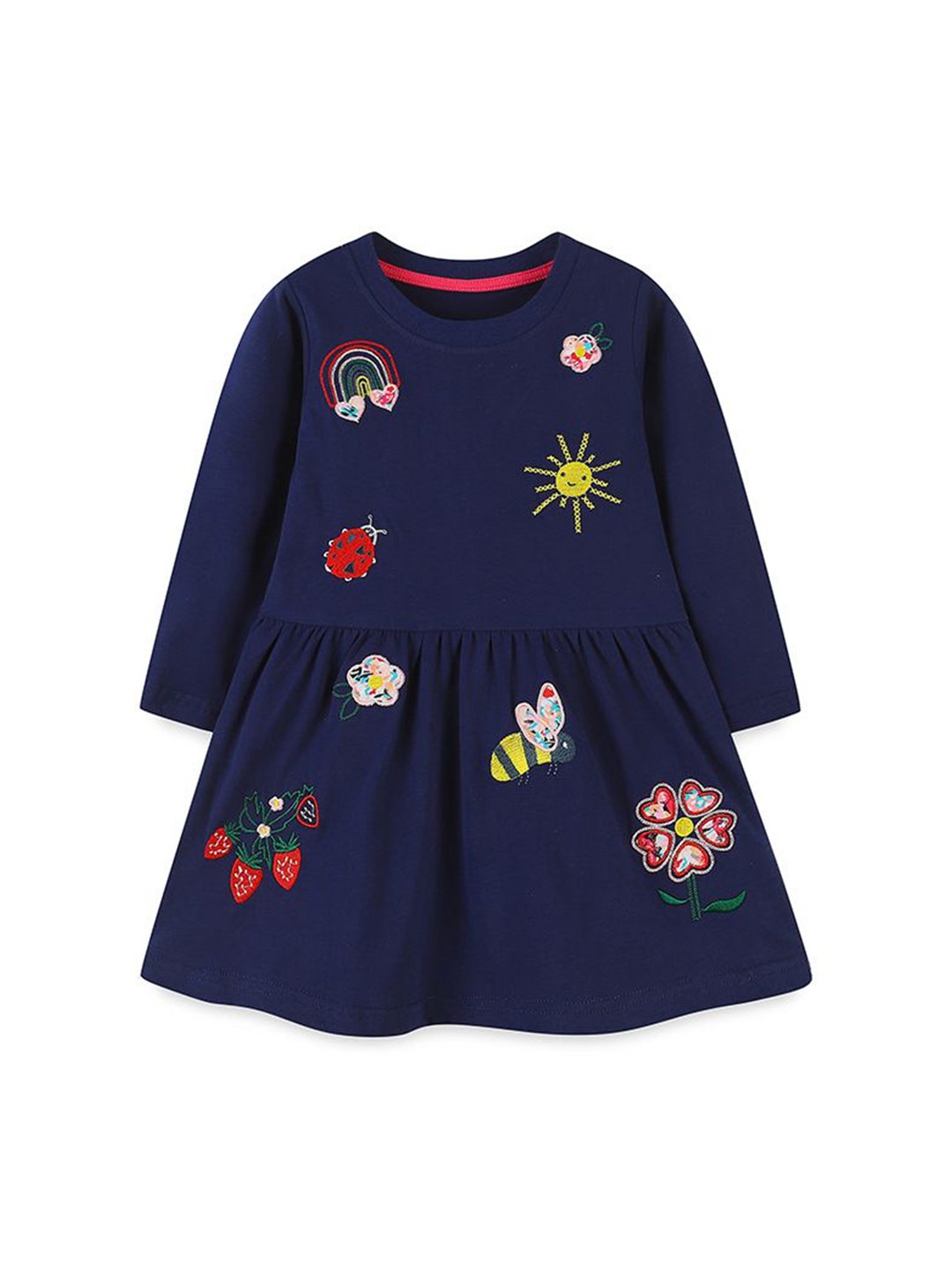 

StyleCast Girls Embroidered Fit & Flare Dress, Navy blue