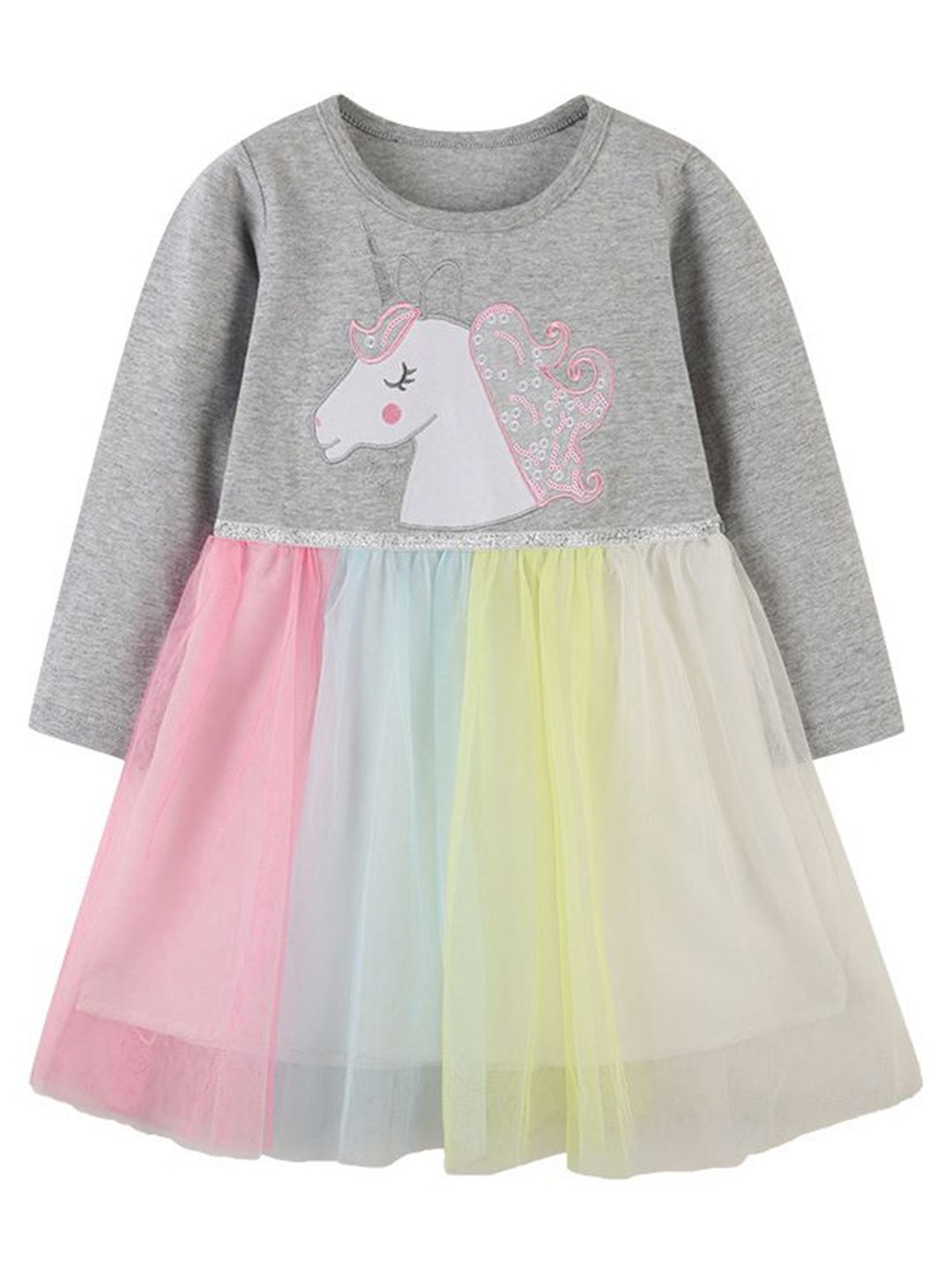 

StyleCast Girls Printed Fit & Flare Dress, Grey