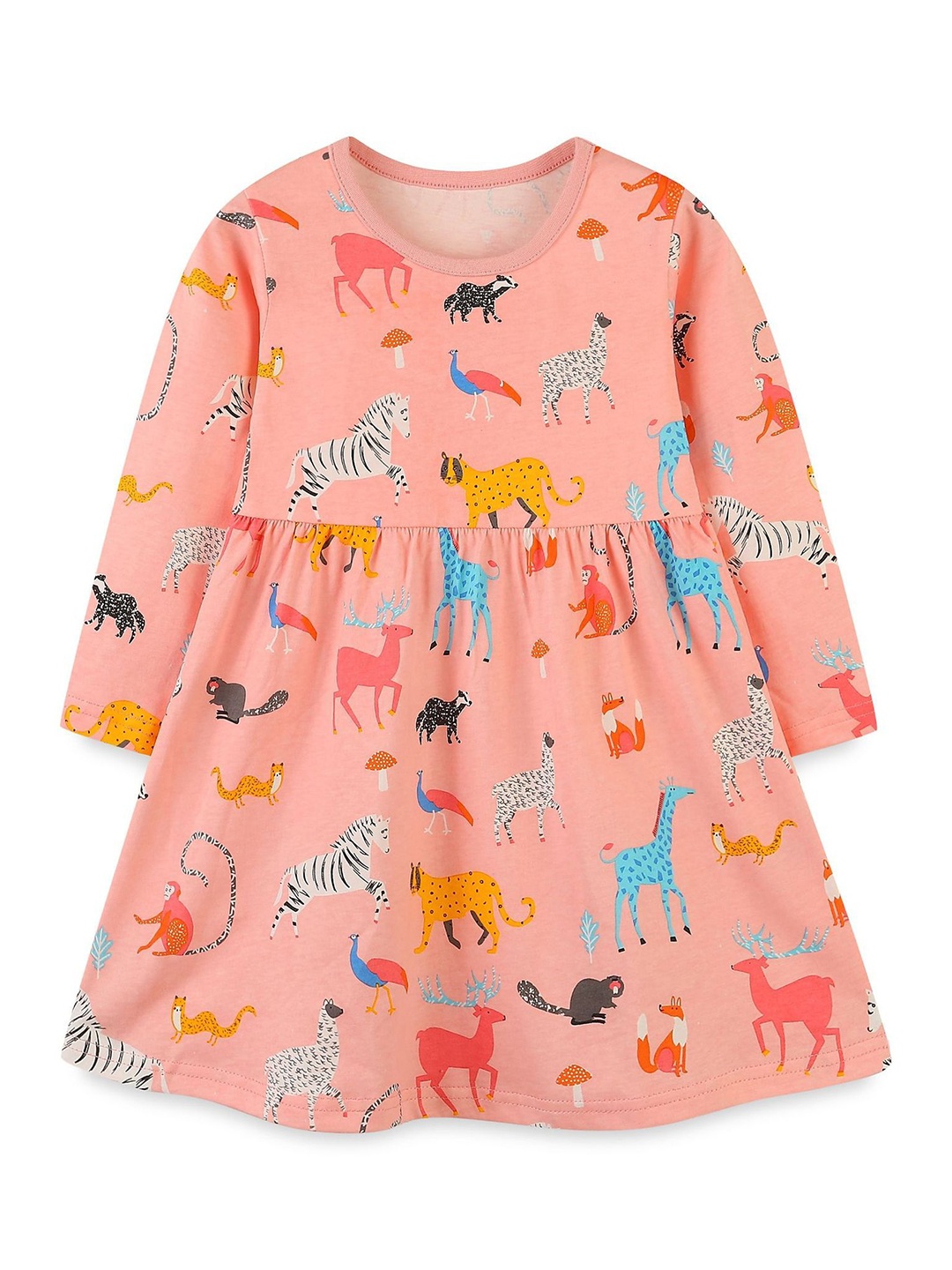 

StyleCast Girls Printed Cotton Fit & Flare Dress, Peach