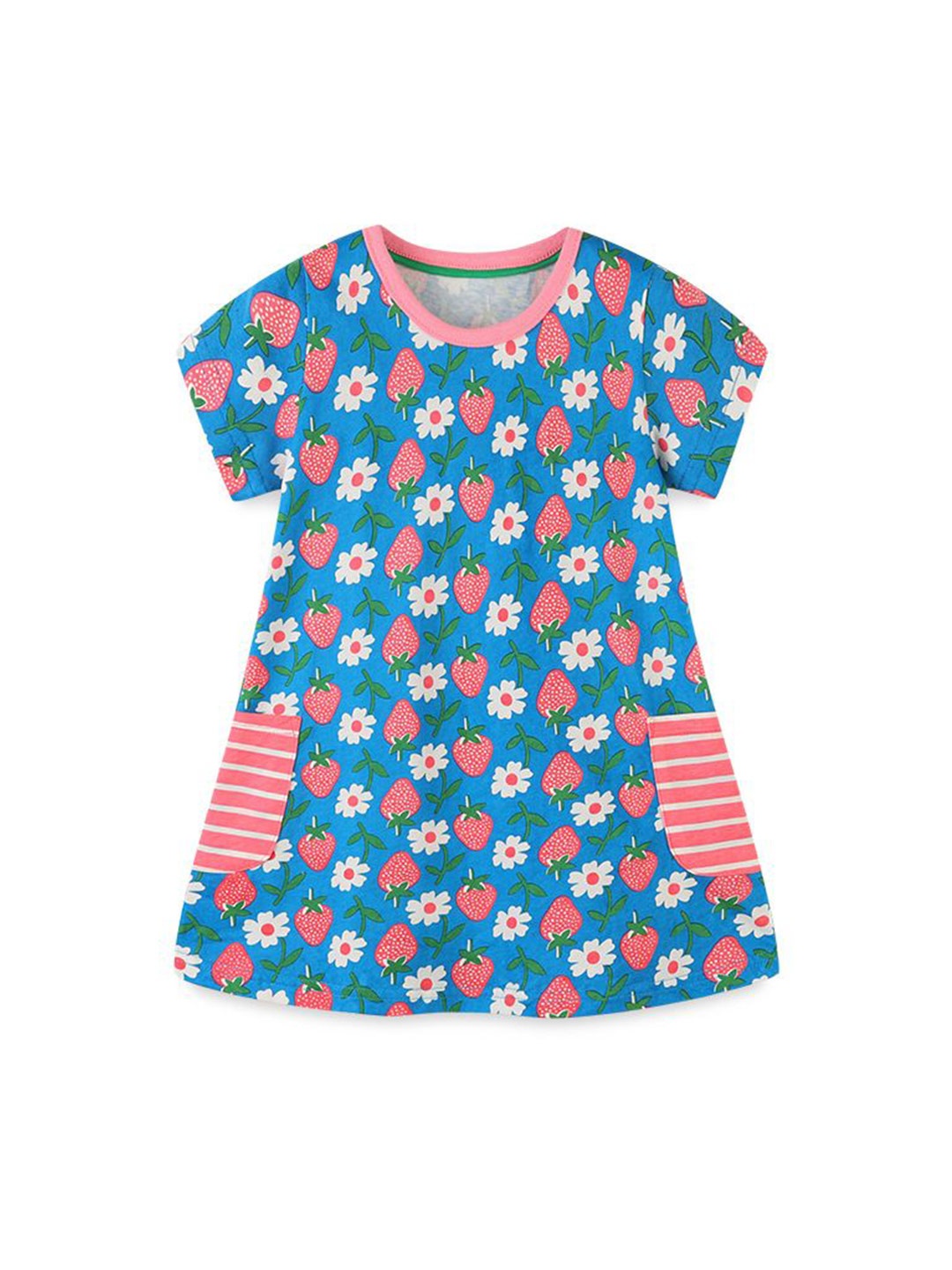 

StyleCast Girls Floral Printed A-Line Dress, Blue