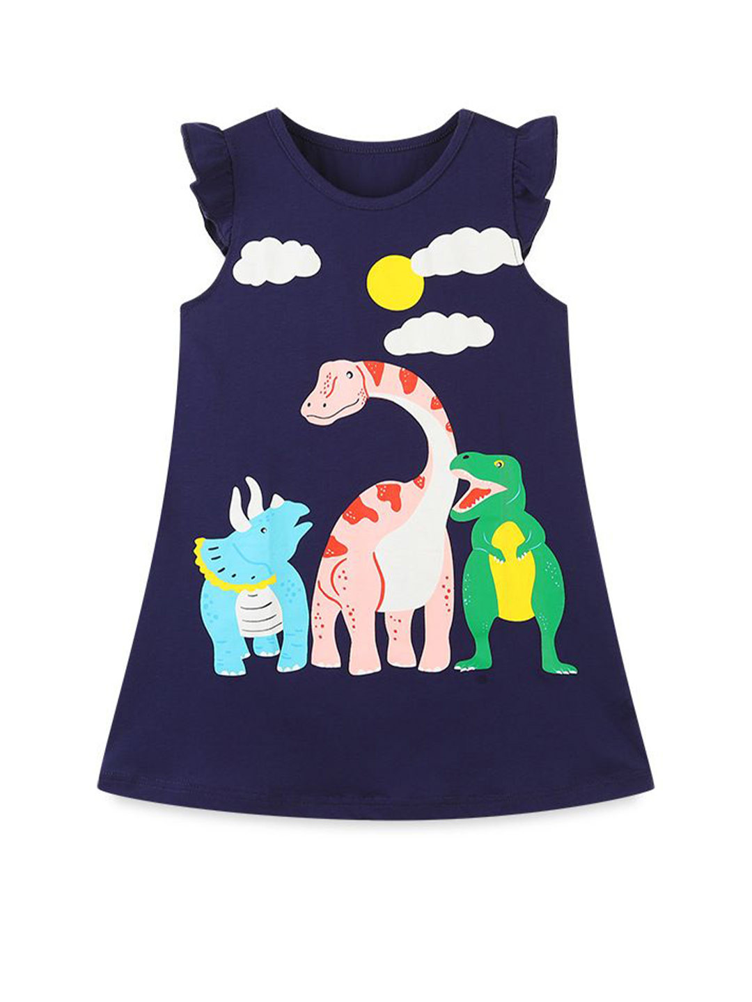 

StyleCast Girls Graphic Printed A-Line Dress, Navy blue