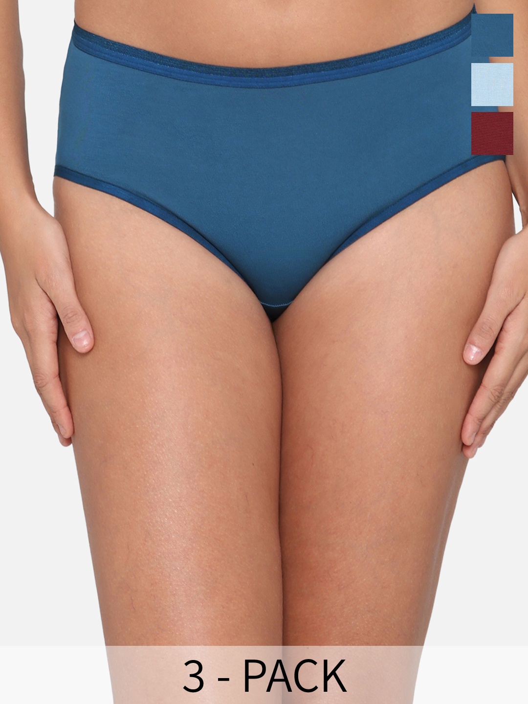 

Wacoal Pack Of 3 Hipster Briefs PI03I05-C7, Blue