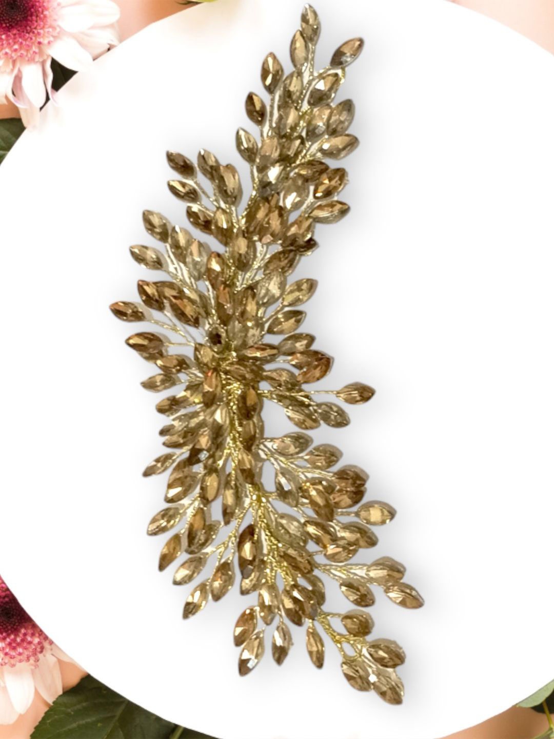 

Hair Flare Women Beaded Hair Accessory Set of, Gold