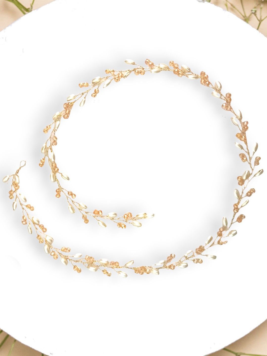 

Hair Flare Women Beaded Hair Accessory Set of, Gold