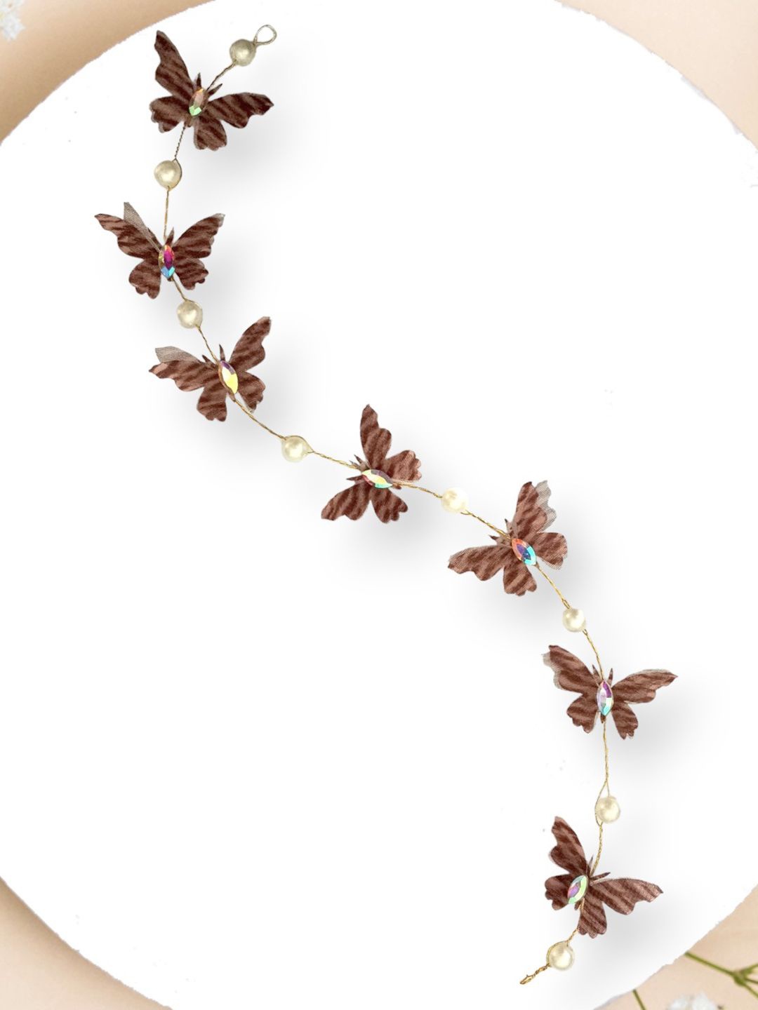 

Hair Flare Women Beaded Hair Accessory Set of, Brown
