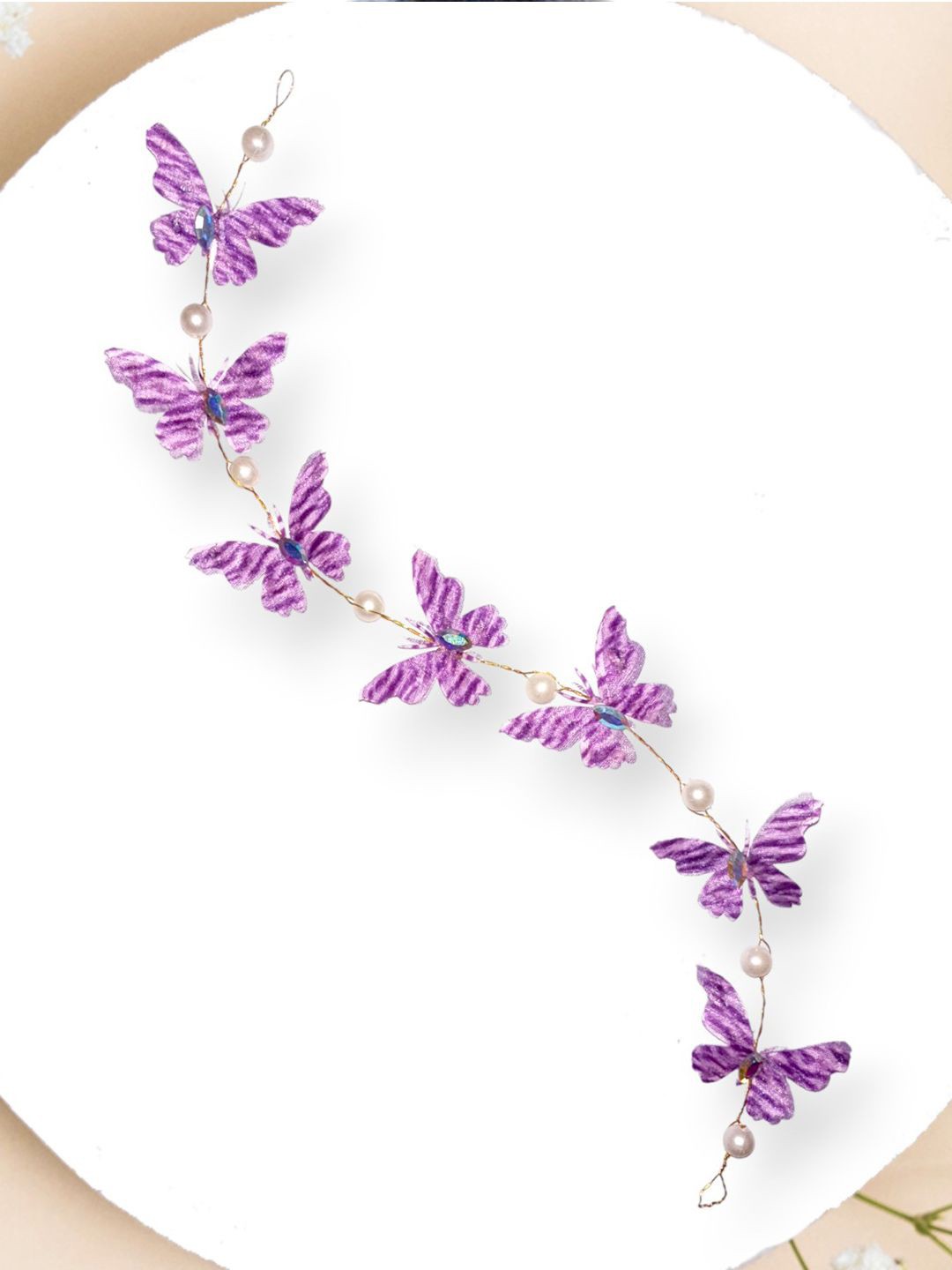 

Hair Flare Women Beaded Hair Accessory Set of, Purple