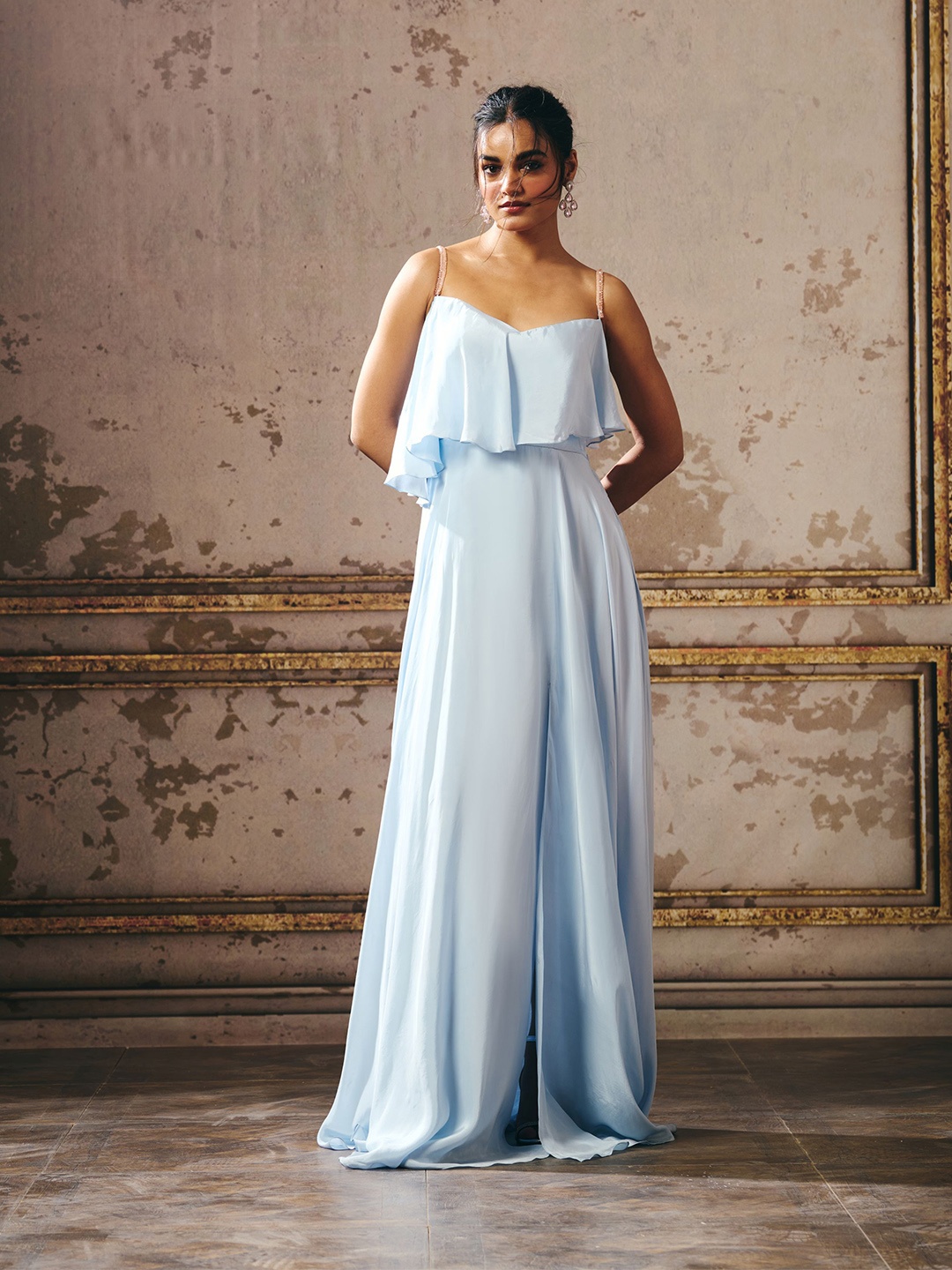 

Masumi Mewawalla Layered Gown Maxi Dress, Blue