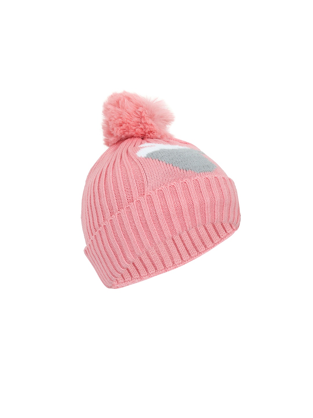 

FabSeasons Unisex Kids Self Design Beanie Caps, Pink