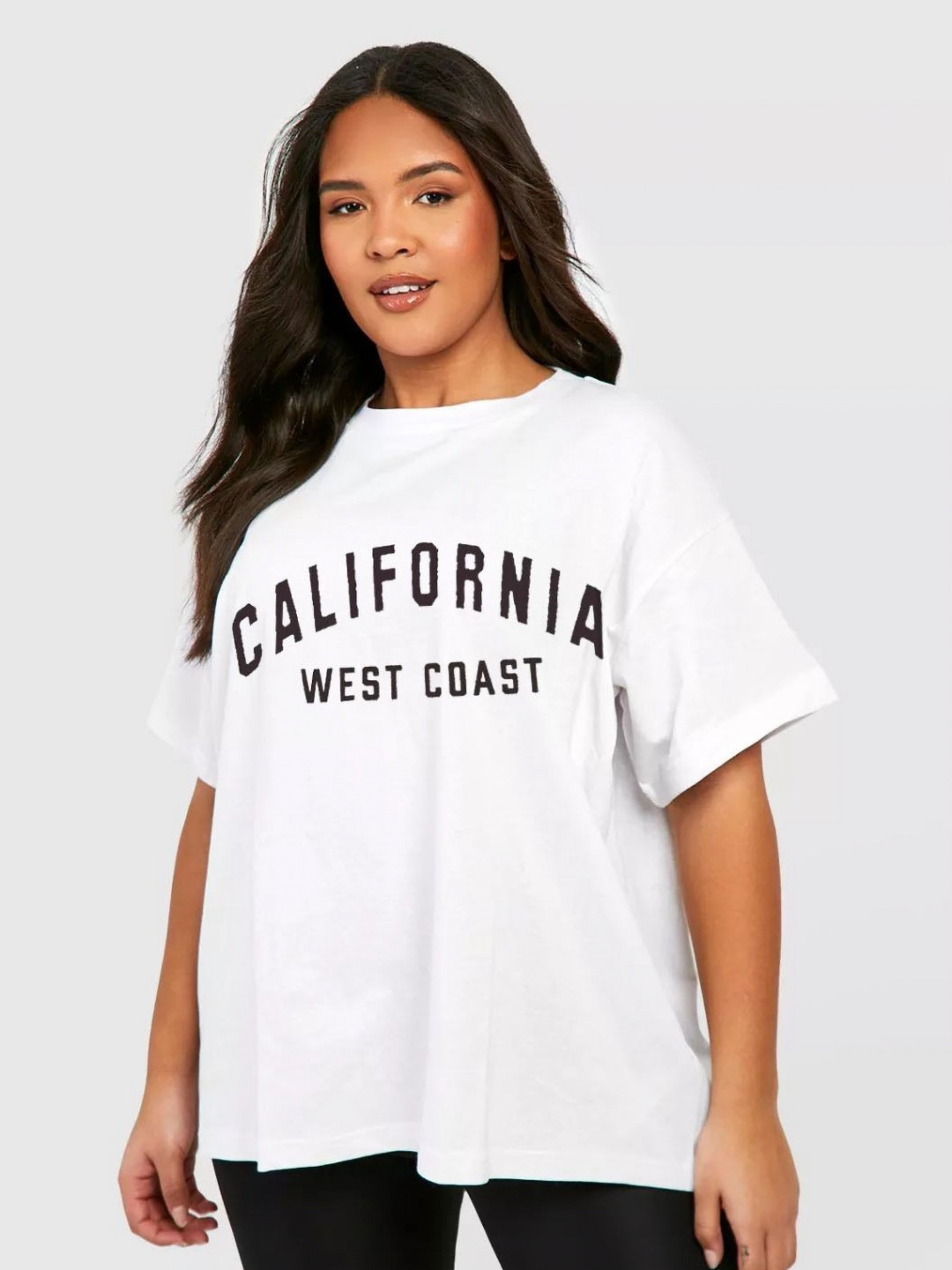 

TRENDY RABBIT Women People and Places Printed Round Neck Cotton Oversized T-shirt, White