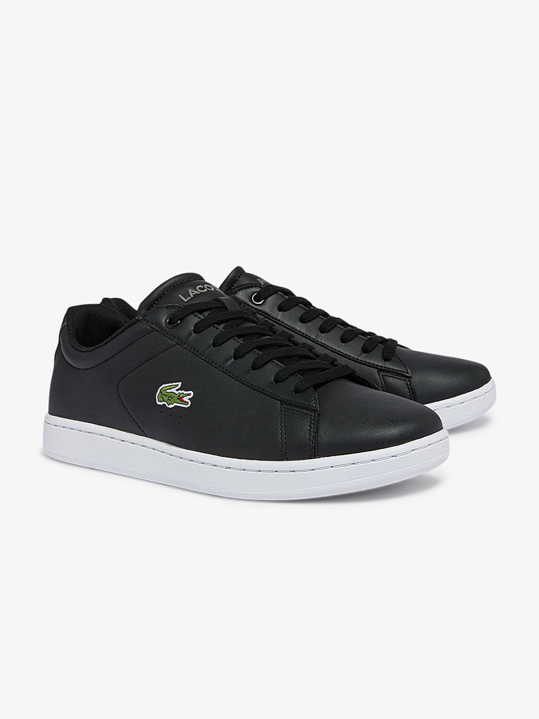 

Lacoste Men Colourblocked Leather Sneakers, Black